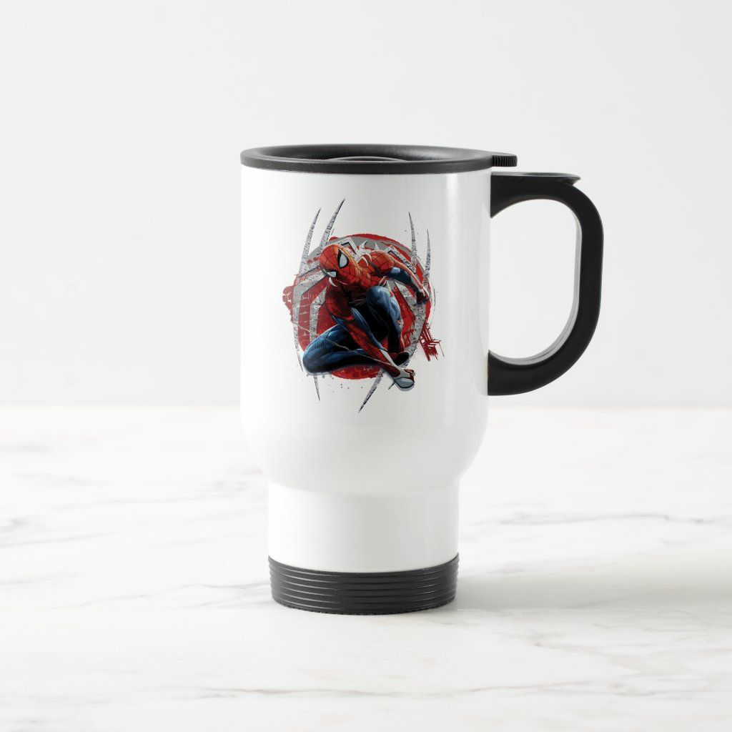 Wallpaper #bttkMpMB3oUMxGFS_z35138 Marvels Spider Man Web Swing Street Art Graphic Travel Mug Zazzle