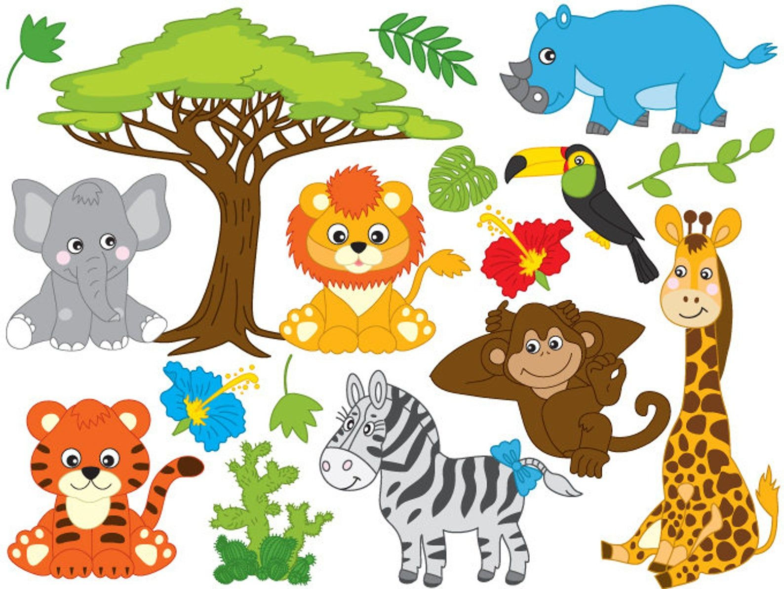 Wallpaper #03c4b Happy Jungle Safari Birthday Our Amhiraya Studio