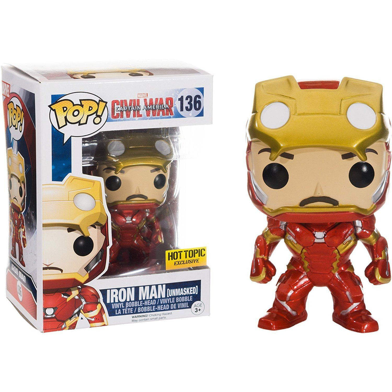 Wallpaper #_aV-OJMBVBiSkHCa5Y3h91 Funko Pop Marvel Captain America Civil War Iron Man Unmasked Exclusive