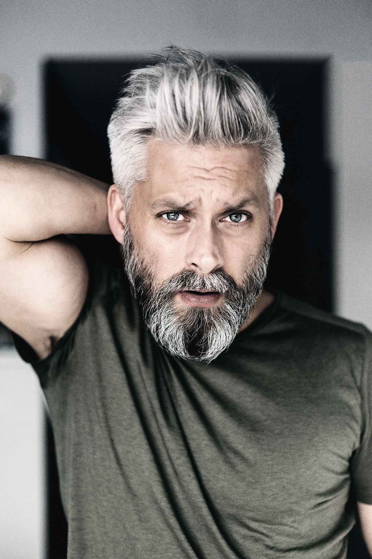 Wallpaper #nWdrAZMBSpphPi3-YapM119 Model Swedish Grey Hair Silverfox Mens Style Beard Grooming Silver Male