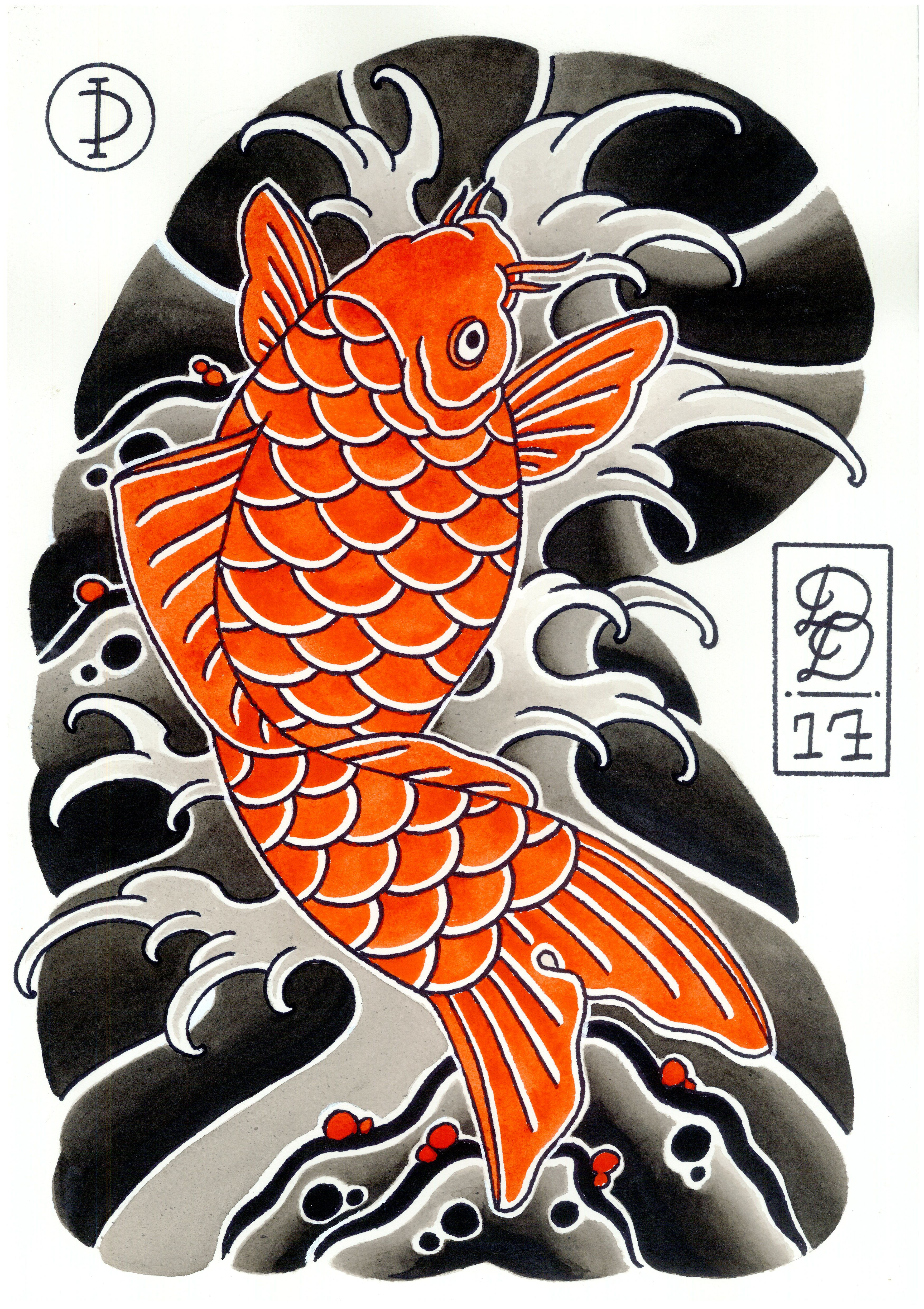 Wallpaper #5e6bc Black Yellow Koi Fish Fish Koi Tattoo Png and Vector with 5016 the