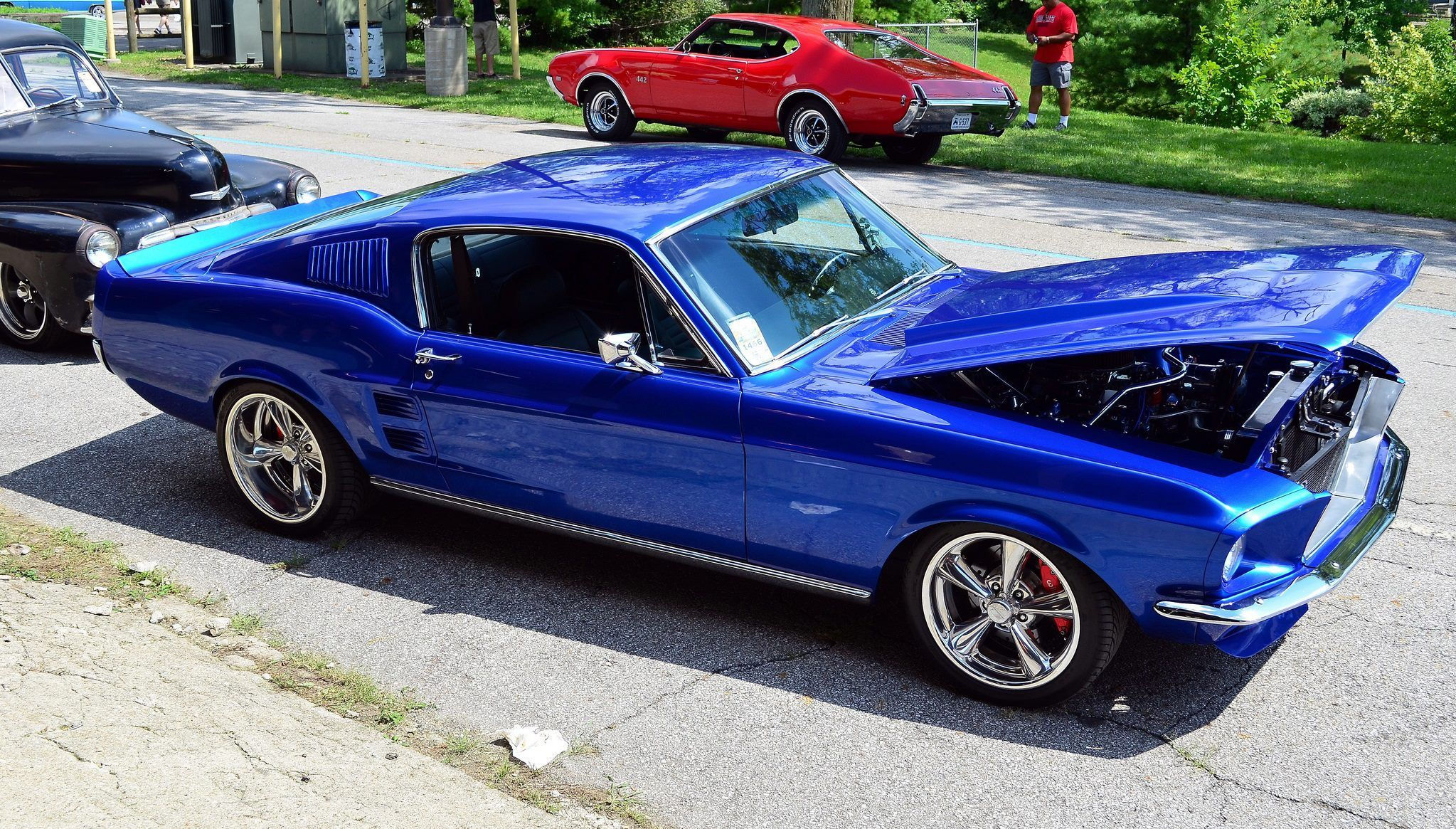 Wallpaper #OBf7PpMBPLD5_VEN6uG1313 Blue Custom Ford Mustang 1967 Mustang Fastback Mustang Cars Ford