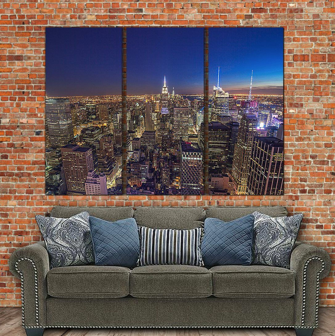 Wallpaper #W2g2IpMBSpphPi3-mTKk95 New York Skyline at Dusk Canvas Wall Art Large Canvas Wall Art Big