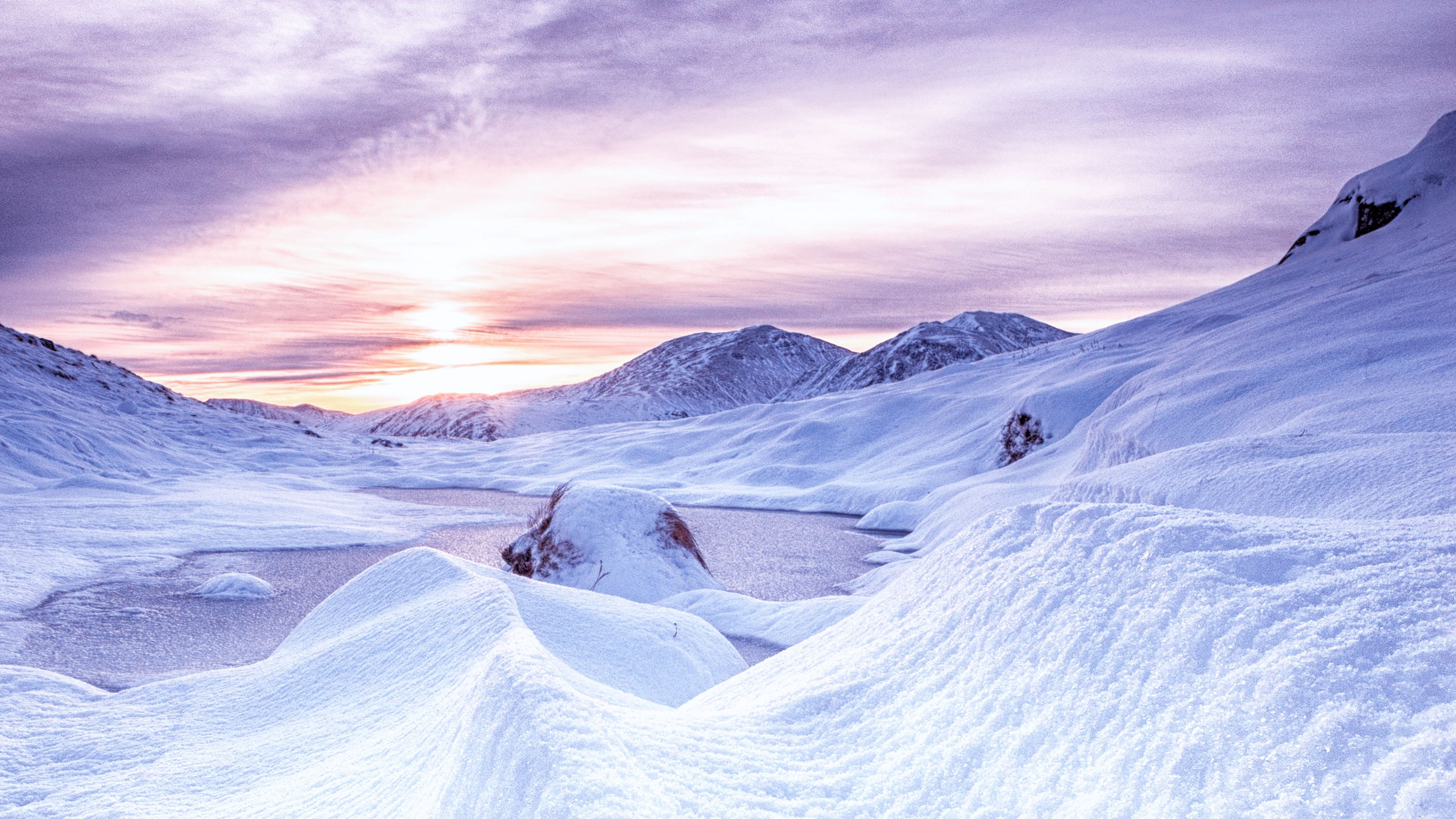 Wallpaper #Xh0aK5MBlOZrFDOkCcW-195 Snow Mountains Dawn Scotland 4K Snow Mountains Dawn Winter