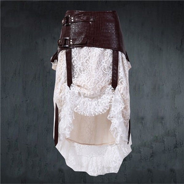 Wallpaper #_bmH3pIBJvJKYCmESQX0139 Steampunk Skirt Short Long Detachacle Bustle Belt Wild West Lace