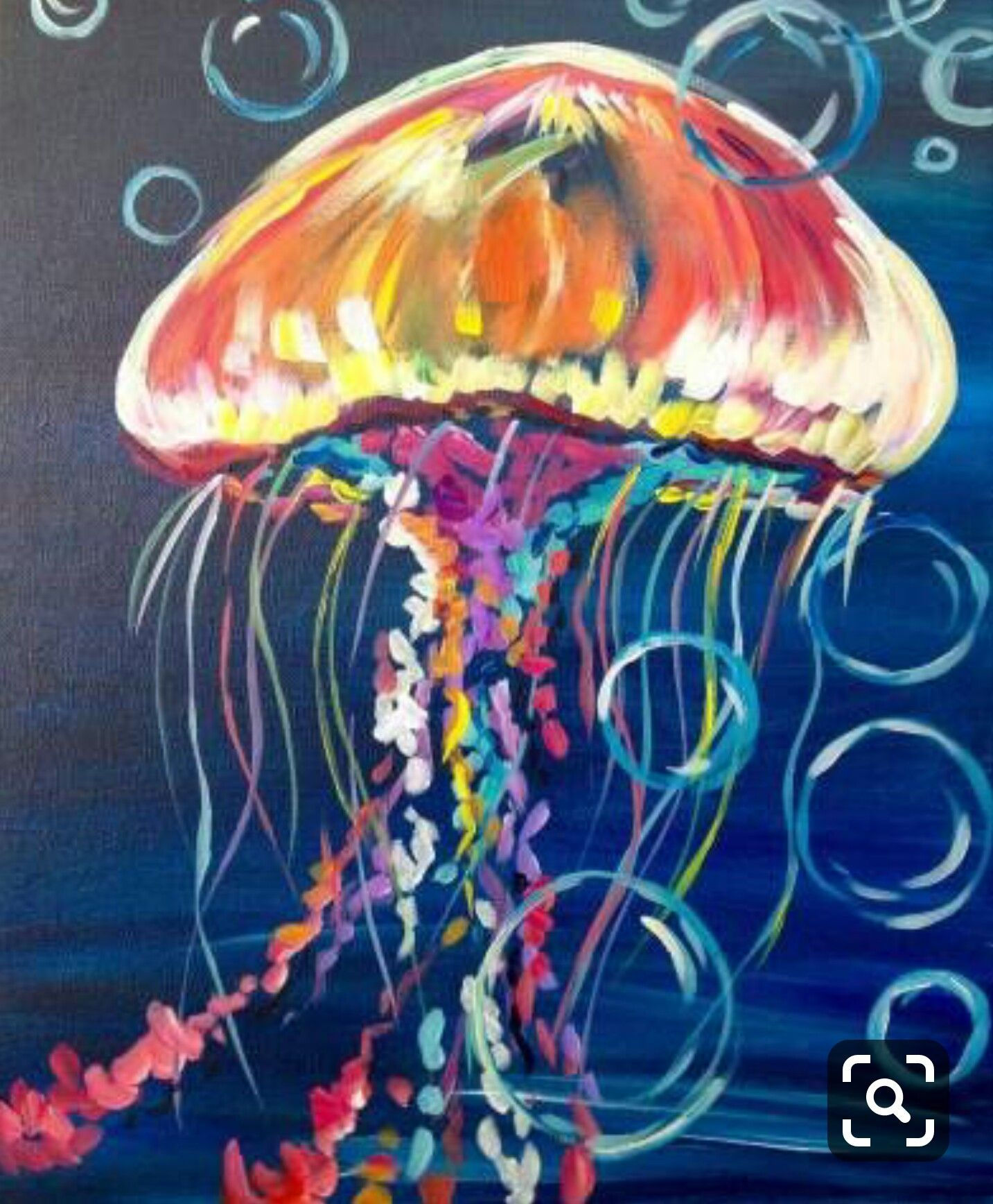 Wallpaper #M9vBYZcBzF5tfotJ3uVO68 Glowing Jellyfish Painting 2 Jellyfish Painting Painting