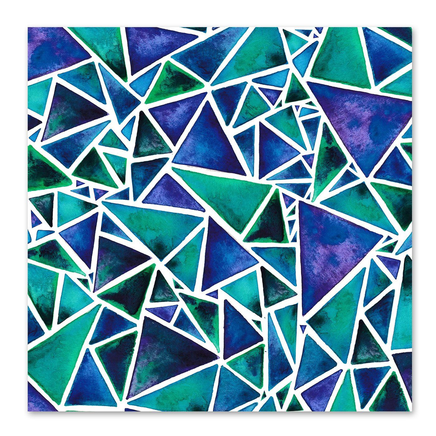 Wallpaper #a2flDJMBSpphPi3-ROG8290 An Abstract Painting with Blue Green and White Triangles in the Center