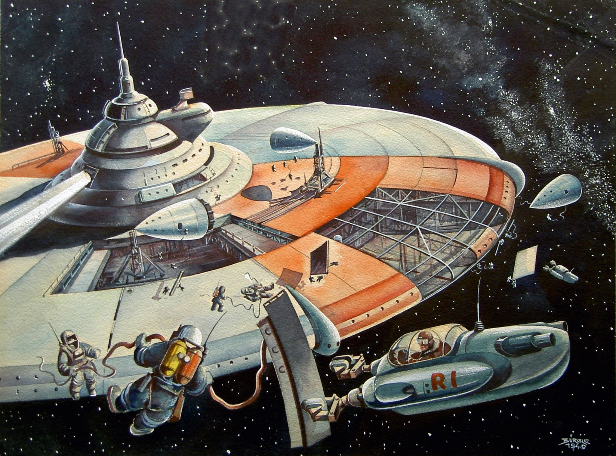 Wallpaper #PV7nMpMBborbLbczbmCQ46 Pin by Svenhoffmann Pics on Klaus Burgle Retro Futurism Space Art