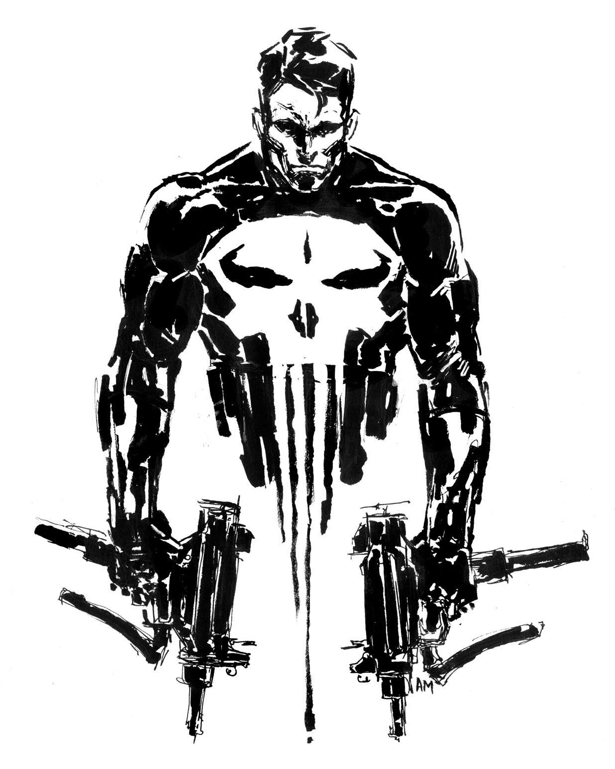 Wallpaper #KEC6L5MBJhL2WPbaNL4t87 Aaron Minier Punisher Art Punisher Marvel Superhero Wall