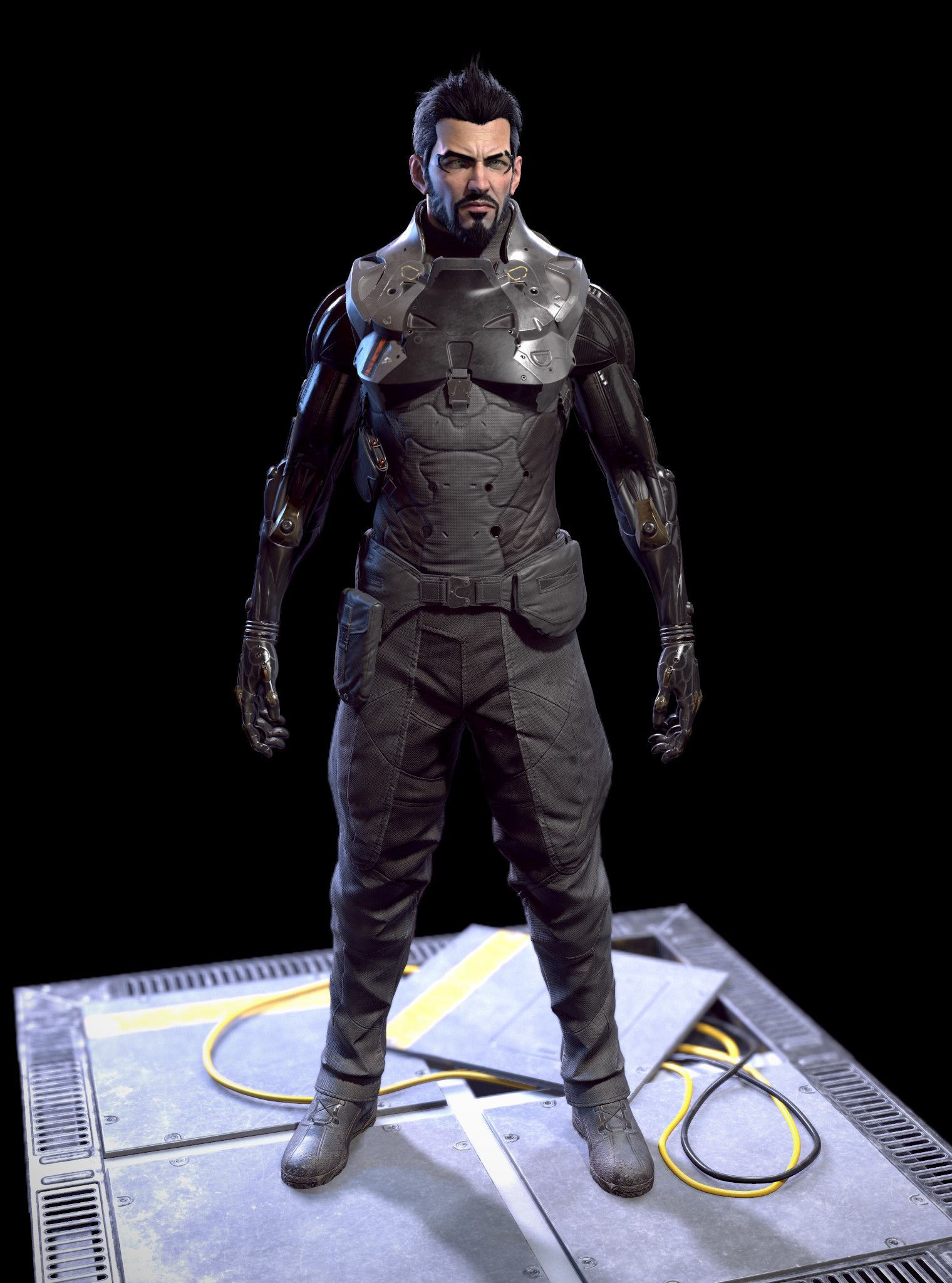 Wallpaper #F0C9MZMBJhL2WPba0MjK59 Here is My Fan Art Over the Deus Ex Character Adam Jensen Its Lowpoly