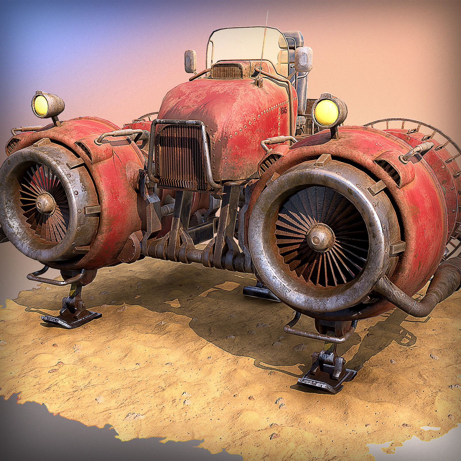 Wallpaper #h2jeIZMBSpphPi3-BDEJ1 Sci Fi Desert Vehicle Maarten Hof on Artstation at Steampunk