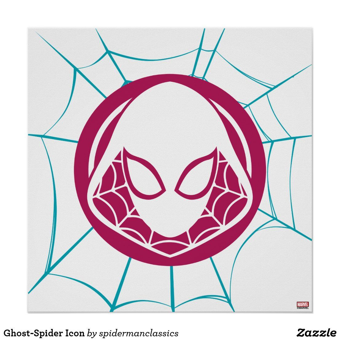 Wallpaper #ExlHH48BtGB6xQ785XsA48 Ghost Spider Icon Poster Zazzle Custom Posters Poster Hero Spiderman