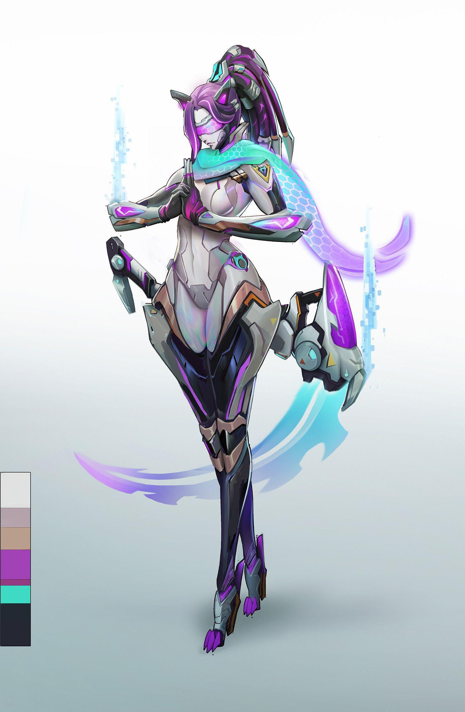 Wallpaper #OW0dapcBycdYOYFTOnEz104 Artstation Ninja Robots Female Robot Concept Art Characters