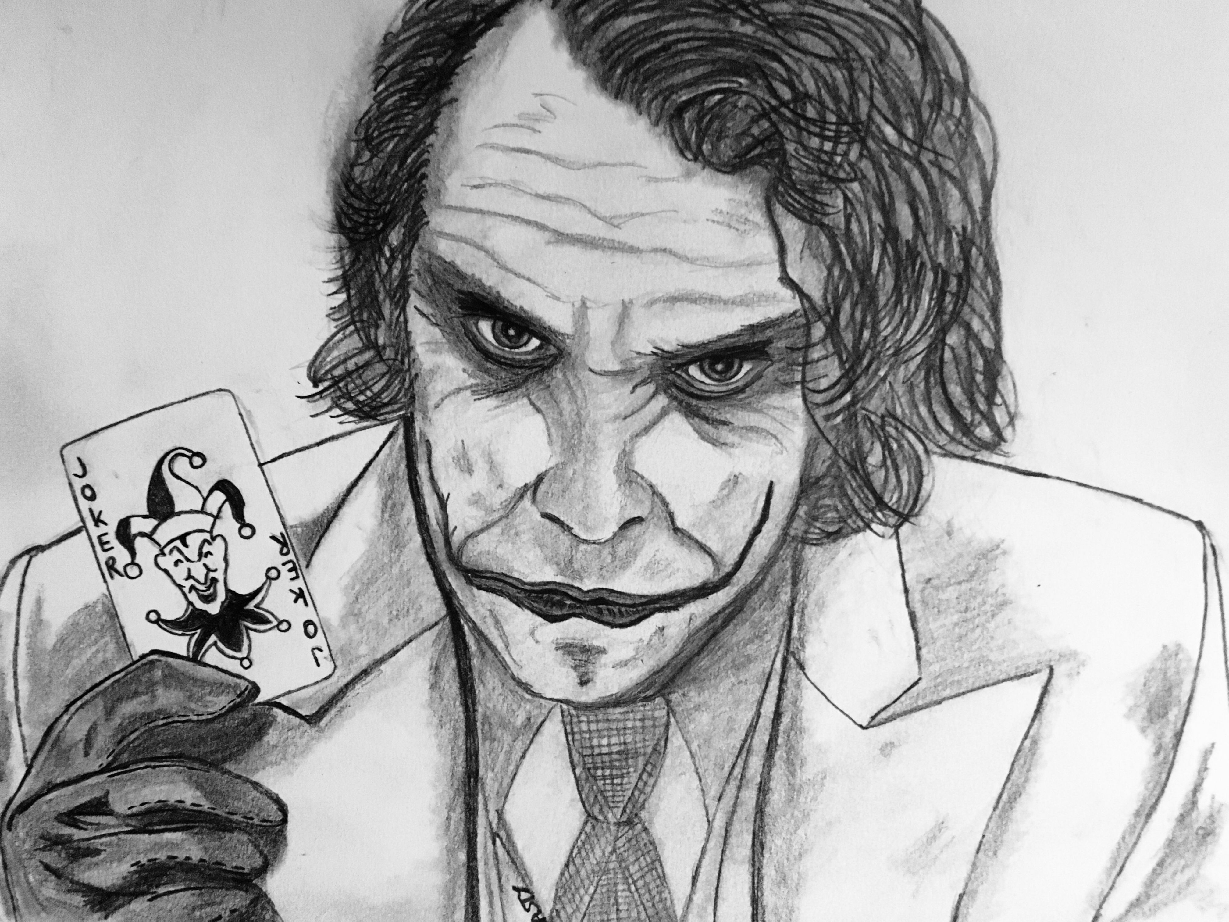 Wallpaper #XLxwO5MBMDFIMcjNxH-H188 Joker Batman Ledger by Castignet Dessin