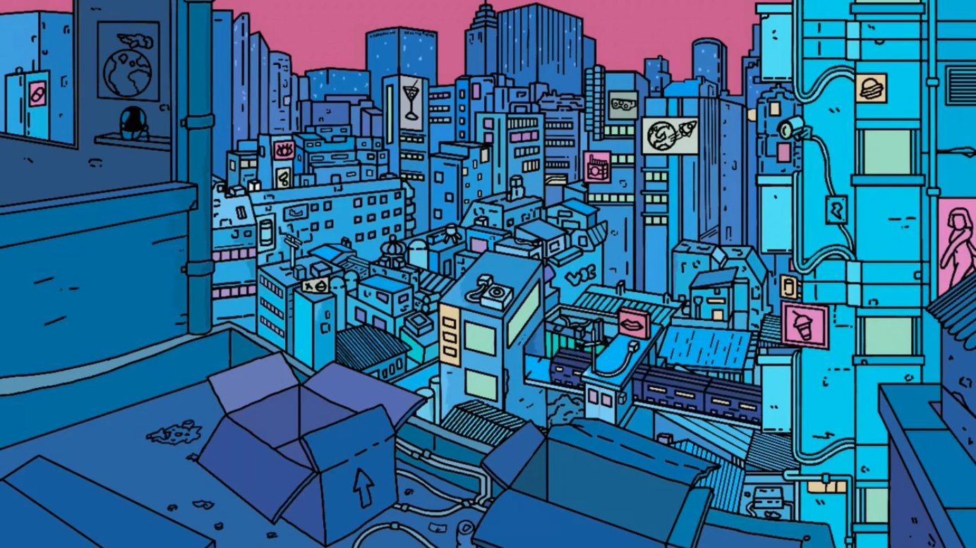 Wallpaper #yUUCm44B7YBJg1BVH6Ho8 Cyberpunk City Ink Drawing Cyberpunk City Cyberpunk Animation