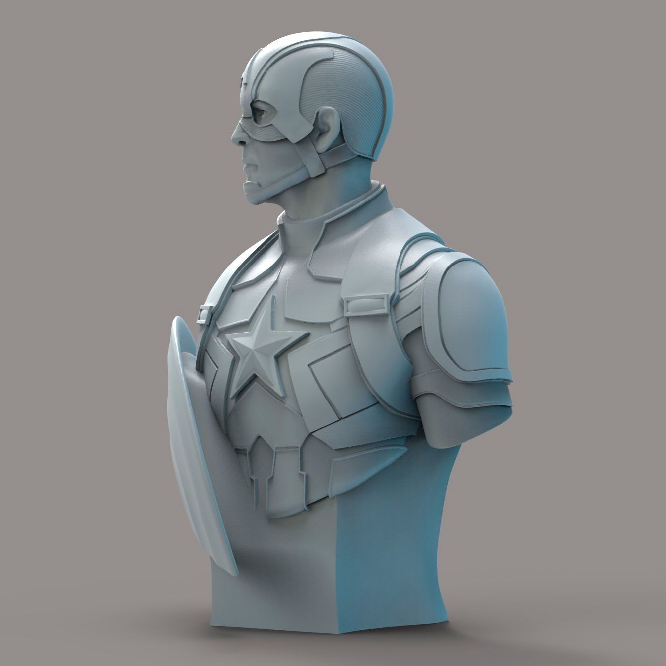 Wallpaper #DxXDto4BmMigT4Un6lRQ8 Captain America 3D Model Max Obj Fbx Ma Mb Stl Ztl 3 3D Printing