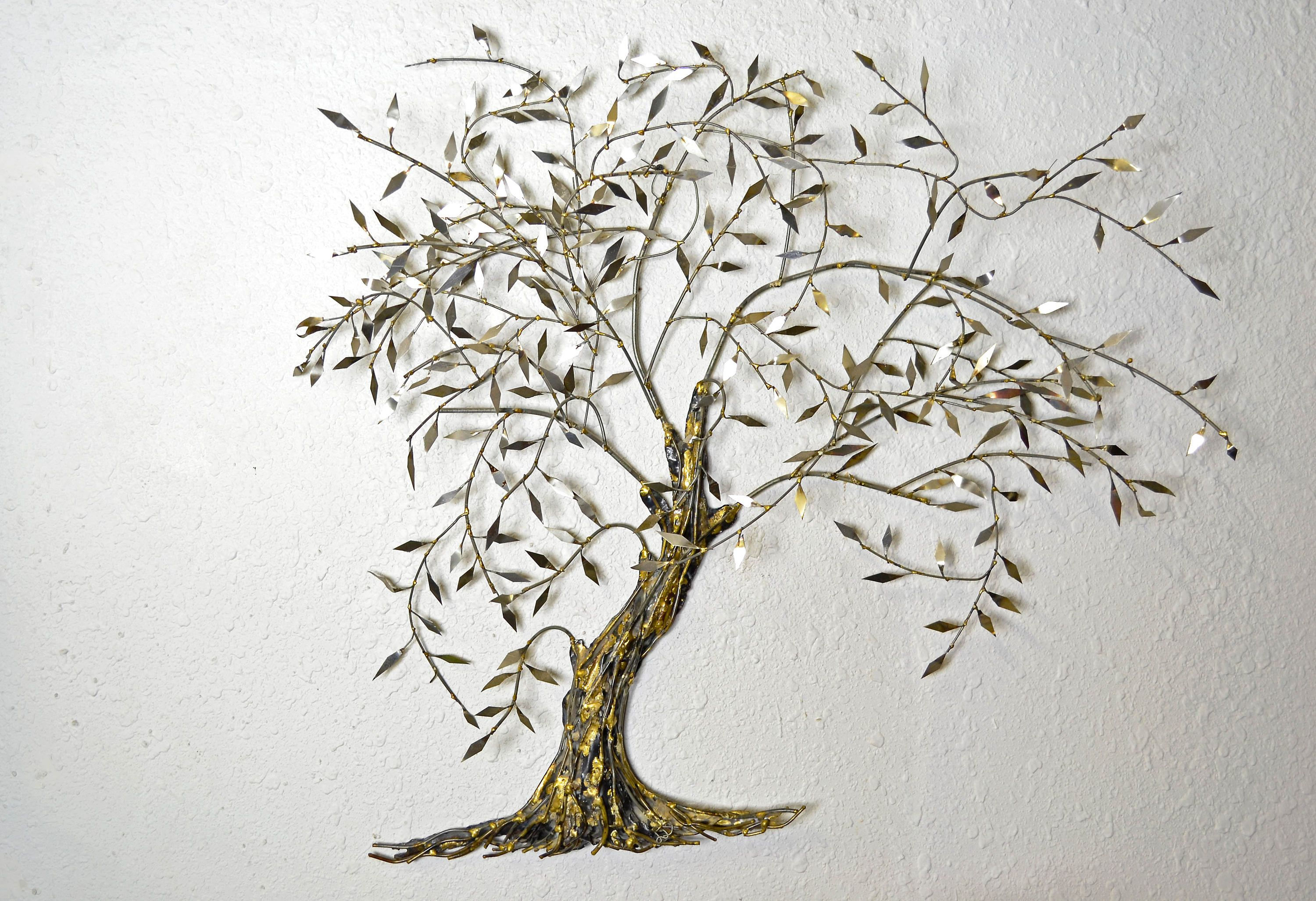 Wallpaper #sxqQTpMB1yWOL4qge31q176 Large Mid Century Modern Metal Tree of Life Wall Sculpture Etsy