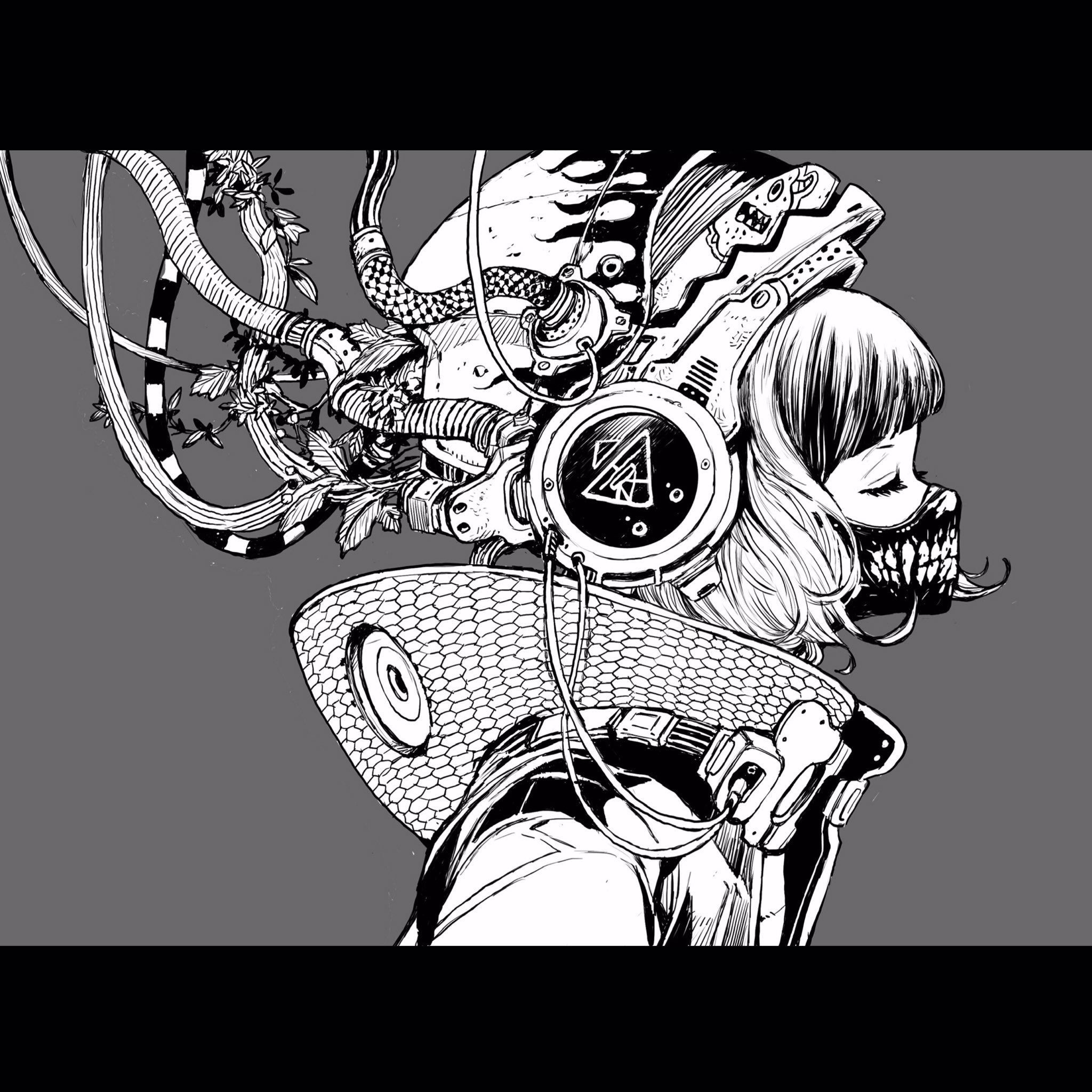 Wallpaper #4Wf665IBSpphPi3-Uk_6209 Cyberpunk Drawing Cyberpunk Girl Arte Cyberpunk Sketch Manga Ink