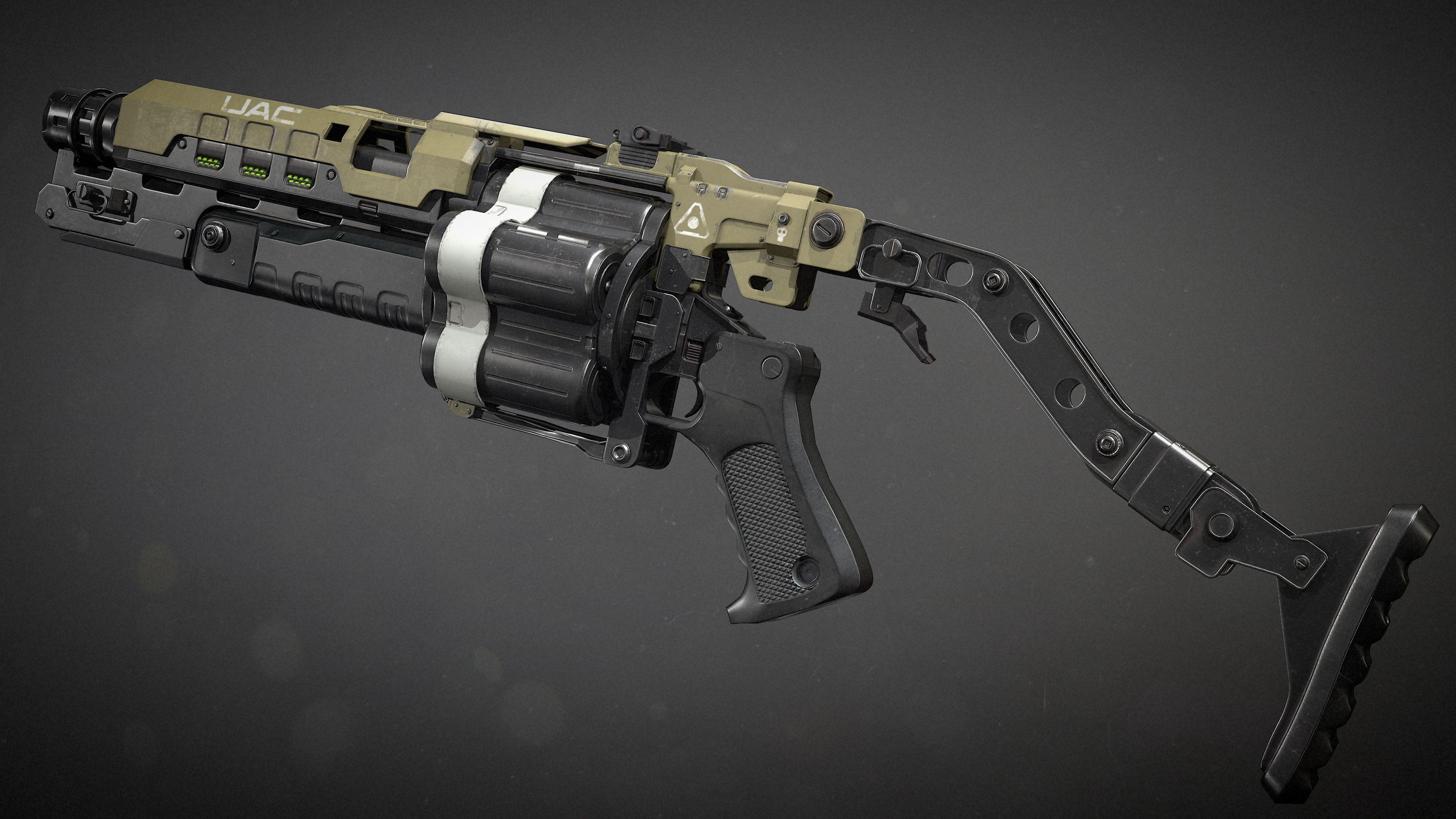 Wallpaper #jRW4s44BmMigT4UnkFI039 Doom 4 Grenade Launcher Fant Art Polycount Sci Fi Weapons Weapon