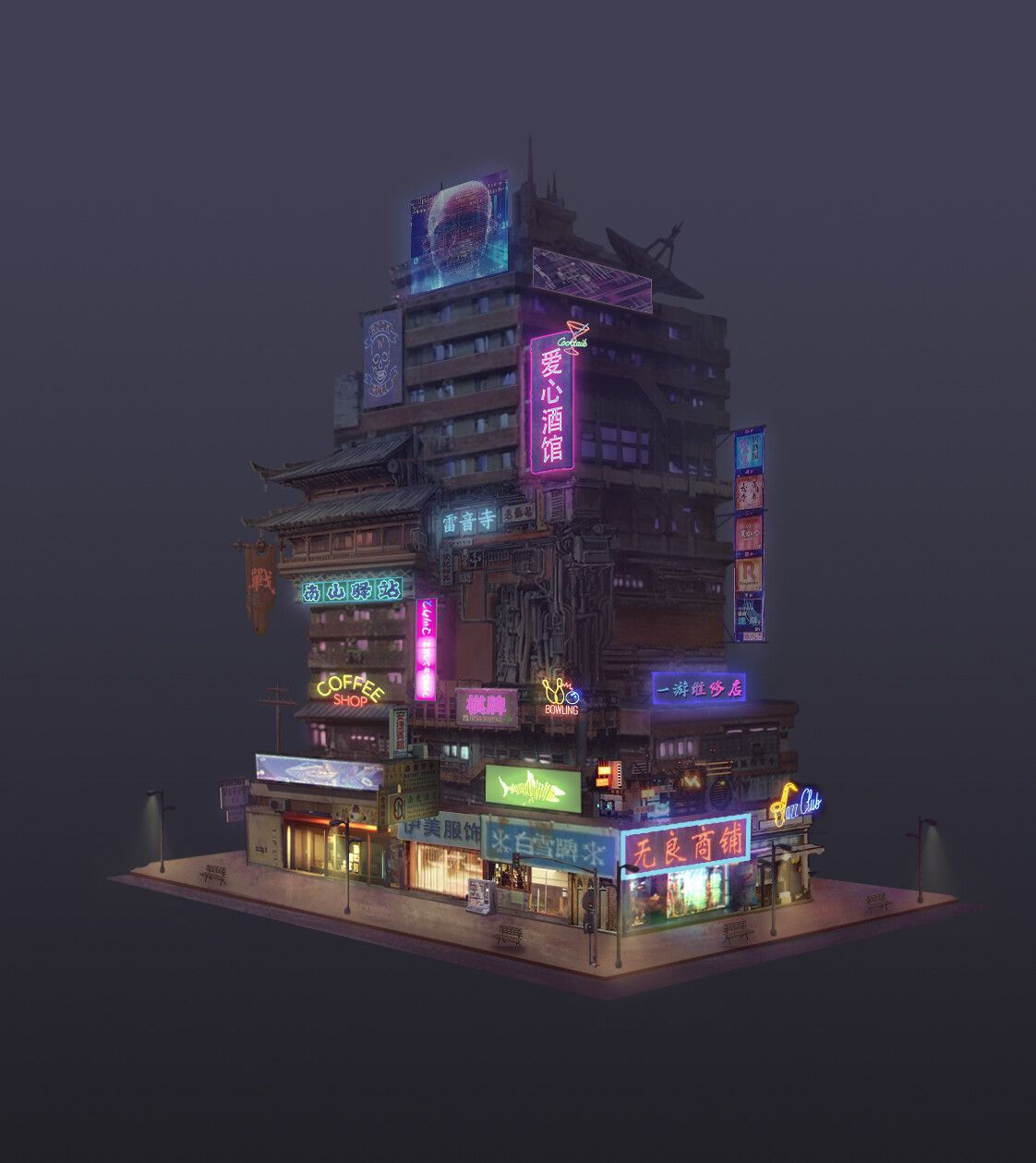 Wallpaper #mGcv8ZIBSpphPi3-O2pF89 Cyberpunk House Cyberpunk Building Scifi Building Cyberpunk Games