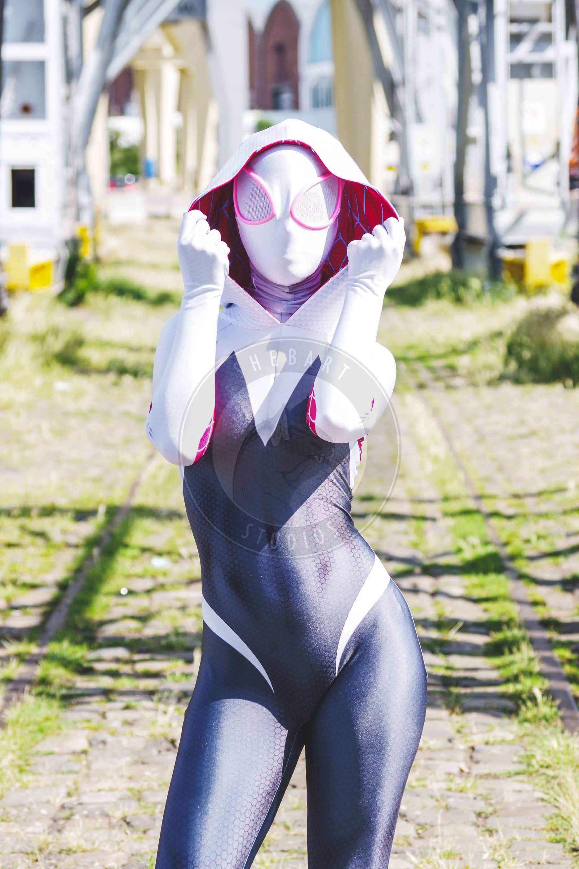 Wallpaper #Hme5DJMBSpphPi3-euDo8 Replica Spider Woman Spider Gwen Costume in Lycra Di