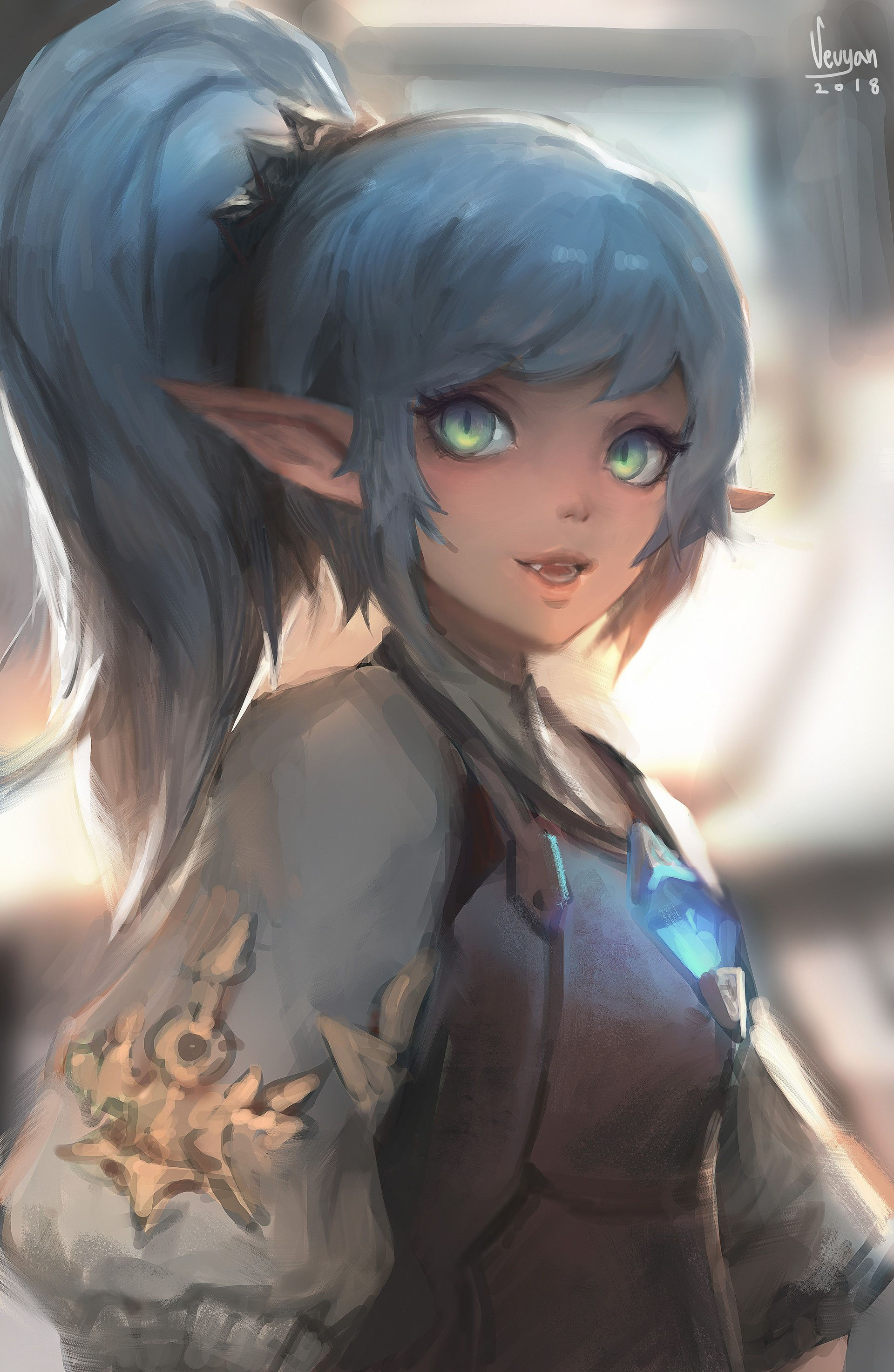Wallpaper #FljiM5MBzN9vxX34CjrH24 Seuyan Emilka Fantasy Character Design Anime Elf Concept Art