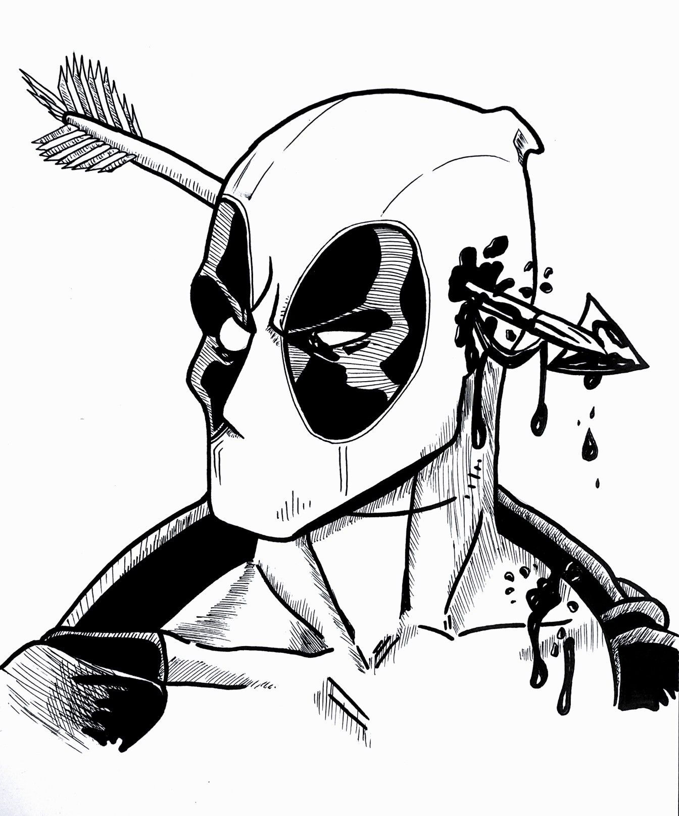 Wallpaper #ojUUk5cBk_lpvpalXJUt196 Deadpool Drawing Deadpool Drawing Drawings Sketches