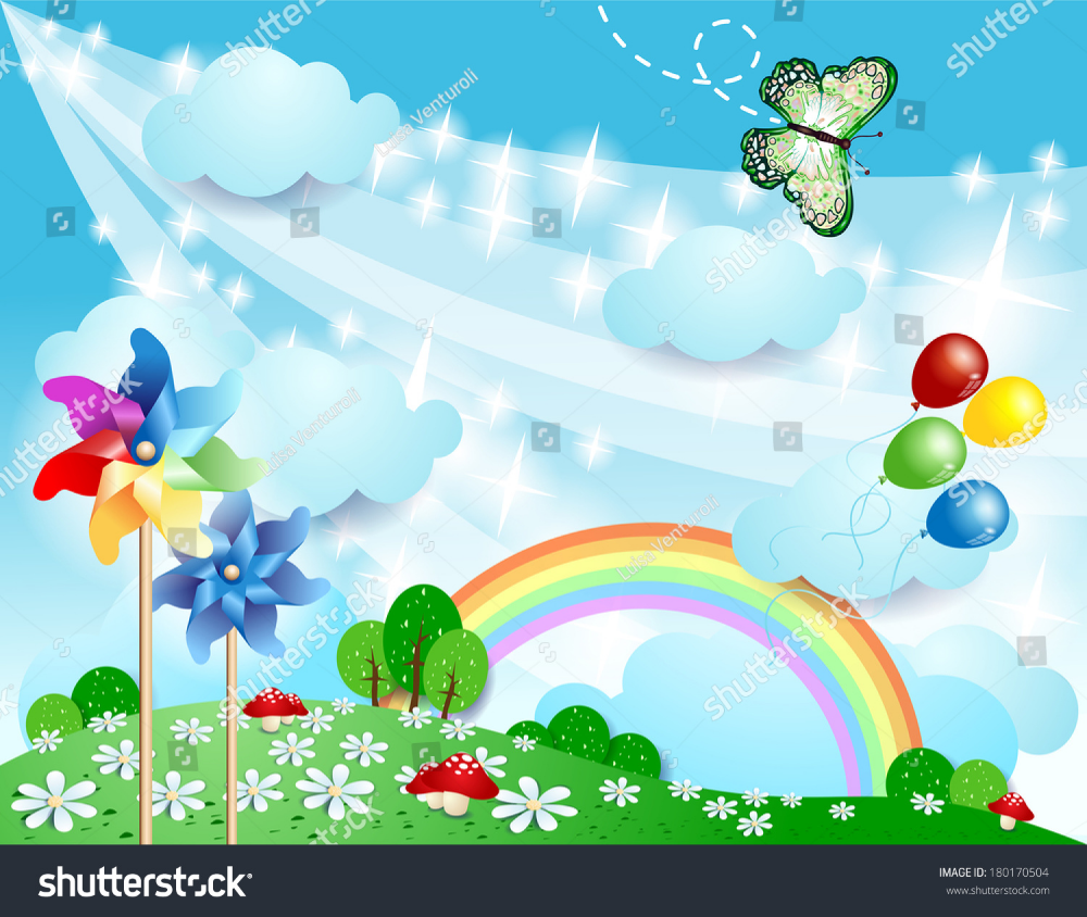Wallpaper #eJyi4ZIBZHQxiYar67ym318 Spring Background Pinwheels Butterfly Vector Stock Vector Royalty Free