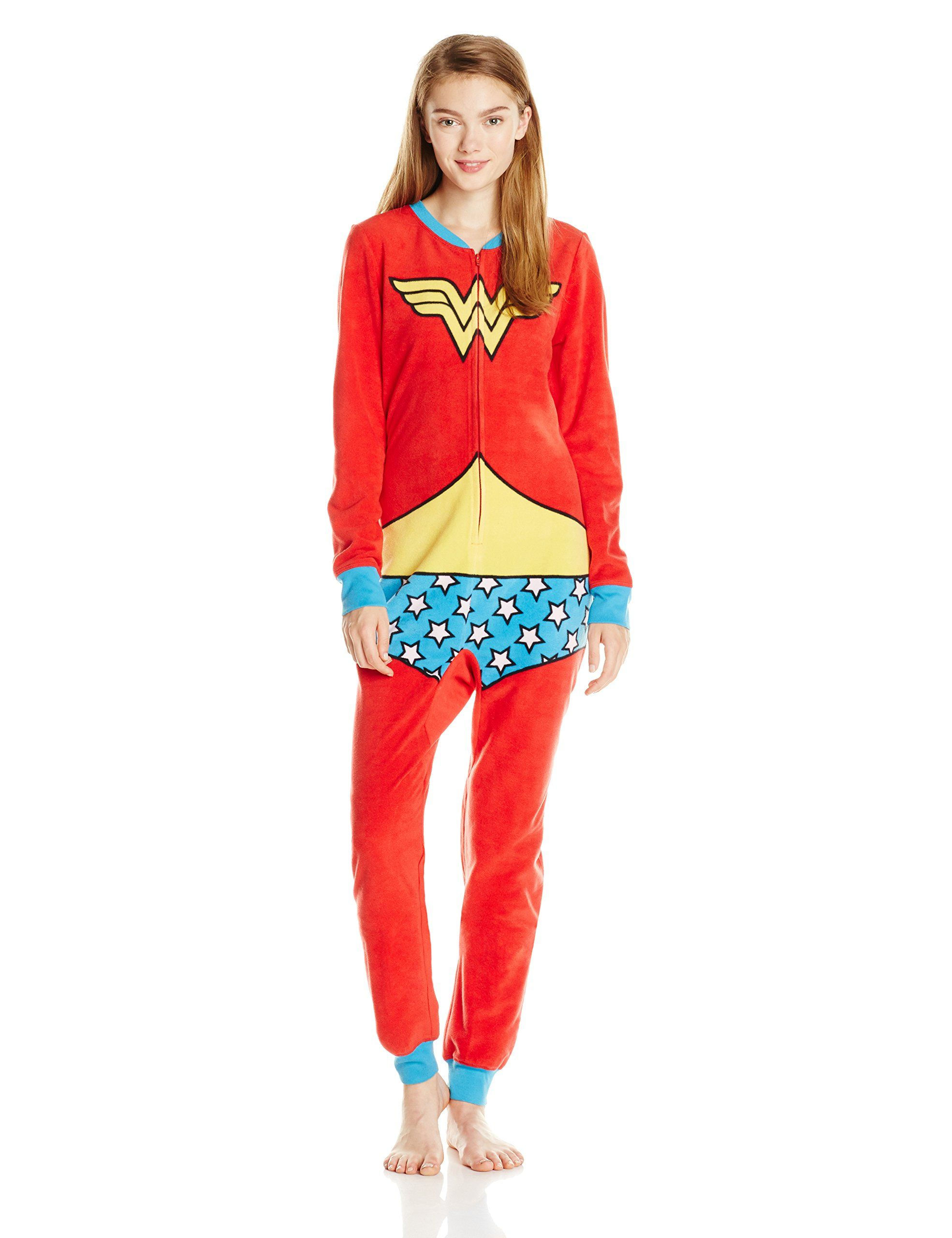 Wallpaper #OGdH-JIBSpphPi3-nIkz121 Briefly Stated Womens Onesie Pajama No Feet Wonder Woman Red X Large