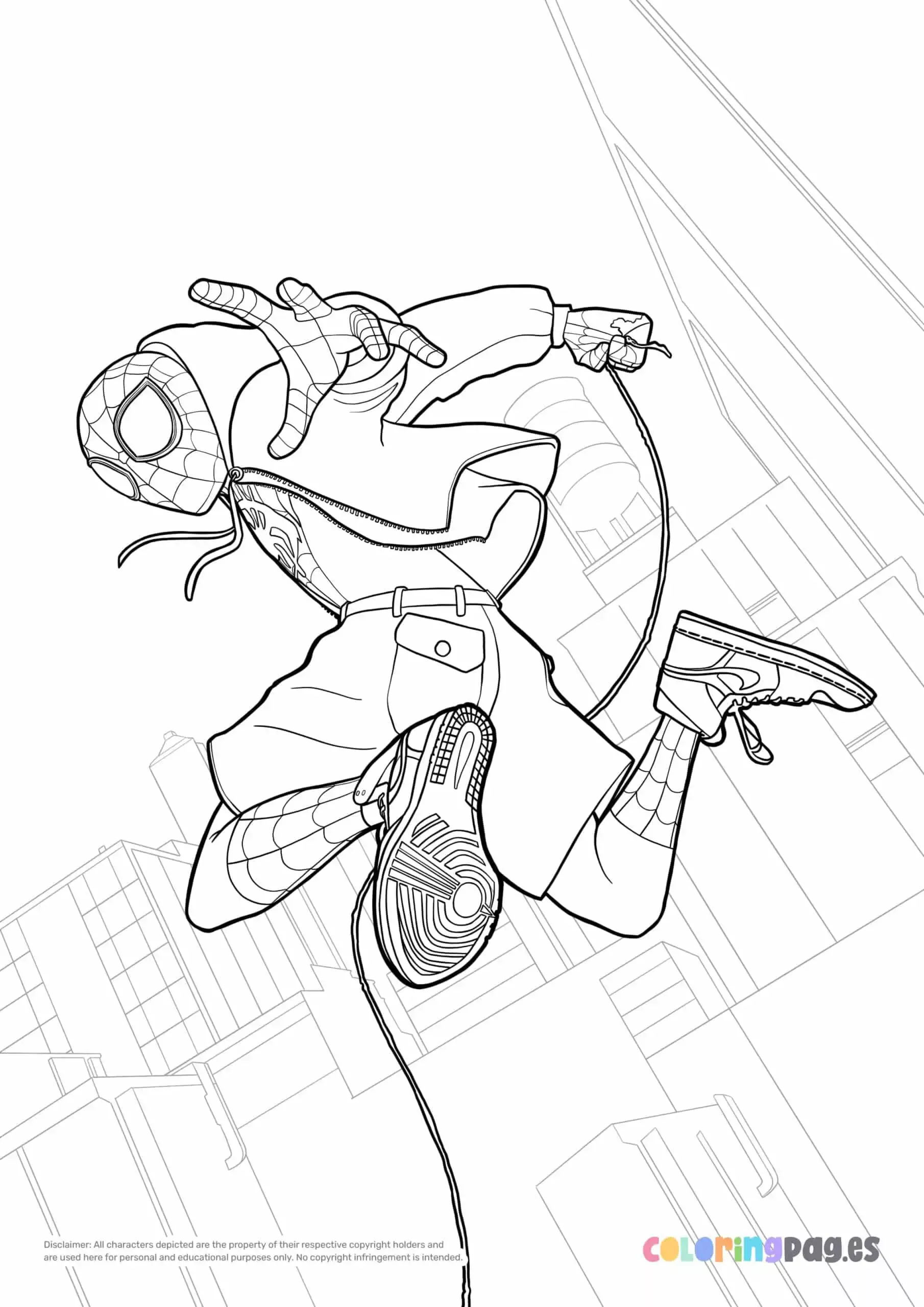 Wallpaper #mTGoNZMB5zzyi_yY9FeN429 Miles Morales into the Spider Verse Coloring Page in 2023 Spiderman