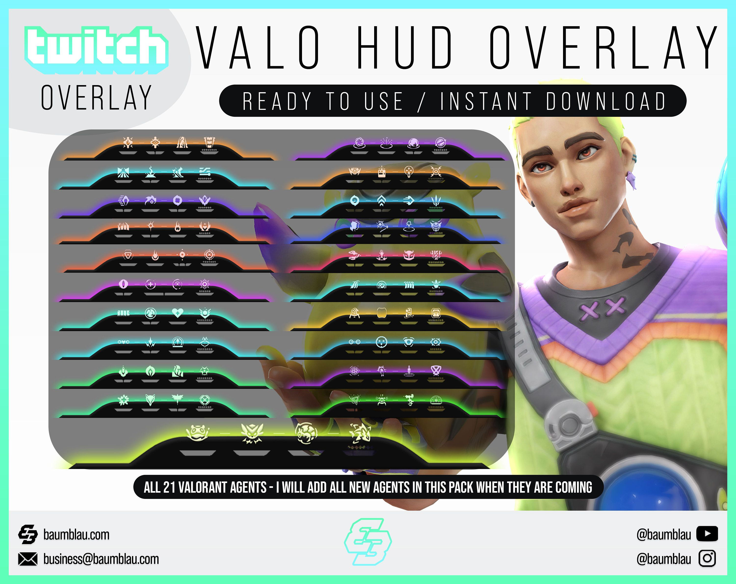 Wallpaper #bme_6ZIBSpphPi3-ekMU198 Hud Overlay Stream Pack for Valorant Ready to Use Instant Download