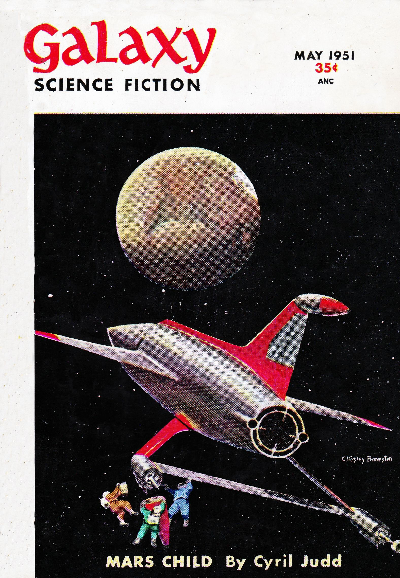Wallpaper #-vSTOpMBKFX8bn3rTngm199 Galaxy Science Fiction May 1951 Cover by Chesley Bonestell Science
