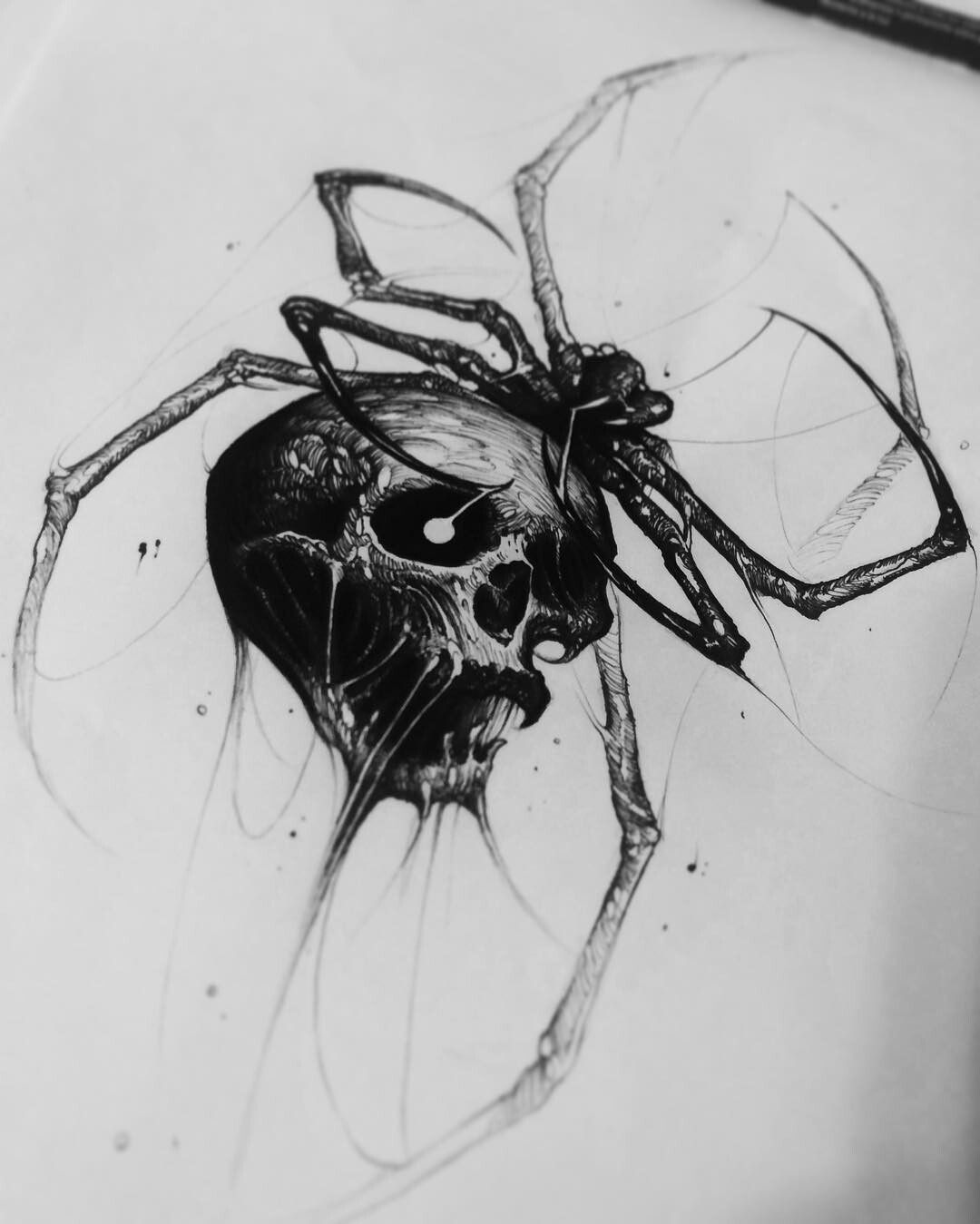 Wallpaper #g_RLOZMBKFX8bn3rLHYG105 Scary Spiders Drawing