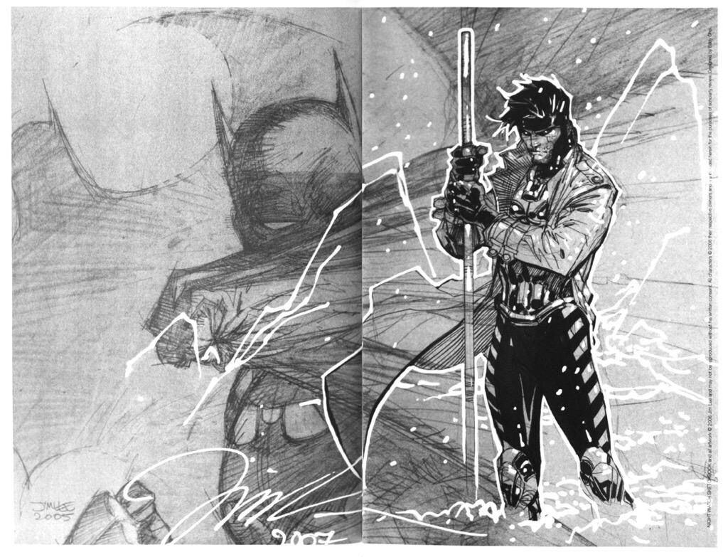 Wallpaper #xGdJ95IBSpphPi3-d4V525 Gambit and Batman by Jim Lee Jim Lee Batman Jim Lee Art Jim Lee