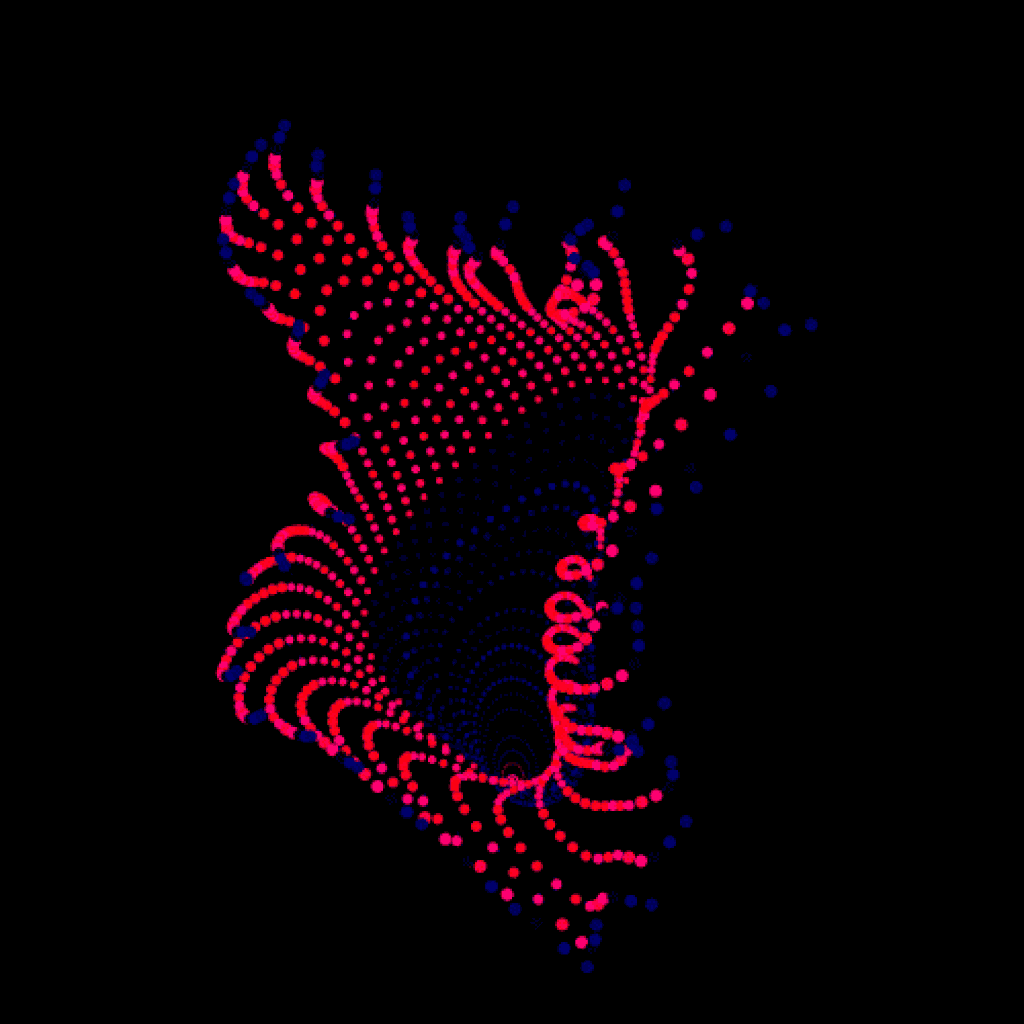 Wallpaper #95_iV5MBcUVgGJNoiK98396 An Image of a Black Background with Red and Blue Dots in the Shape of a