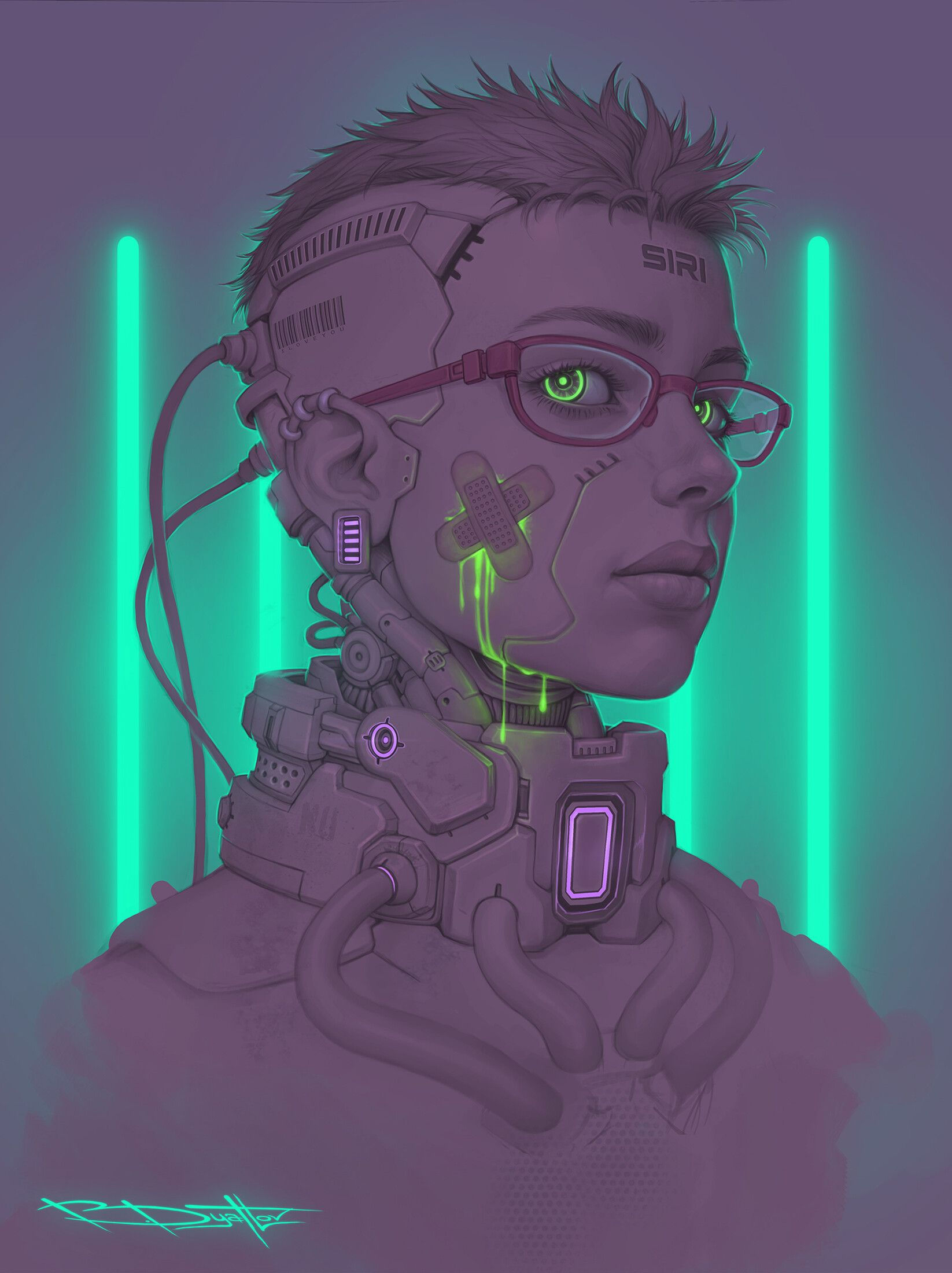 Wallpaper #fLyFO5MBMDFIMcjN7X9M196 Artstation Siri Boris Dyatlov Cyberpunk Girl Arte Cyberpunk