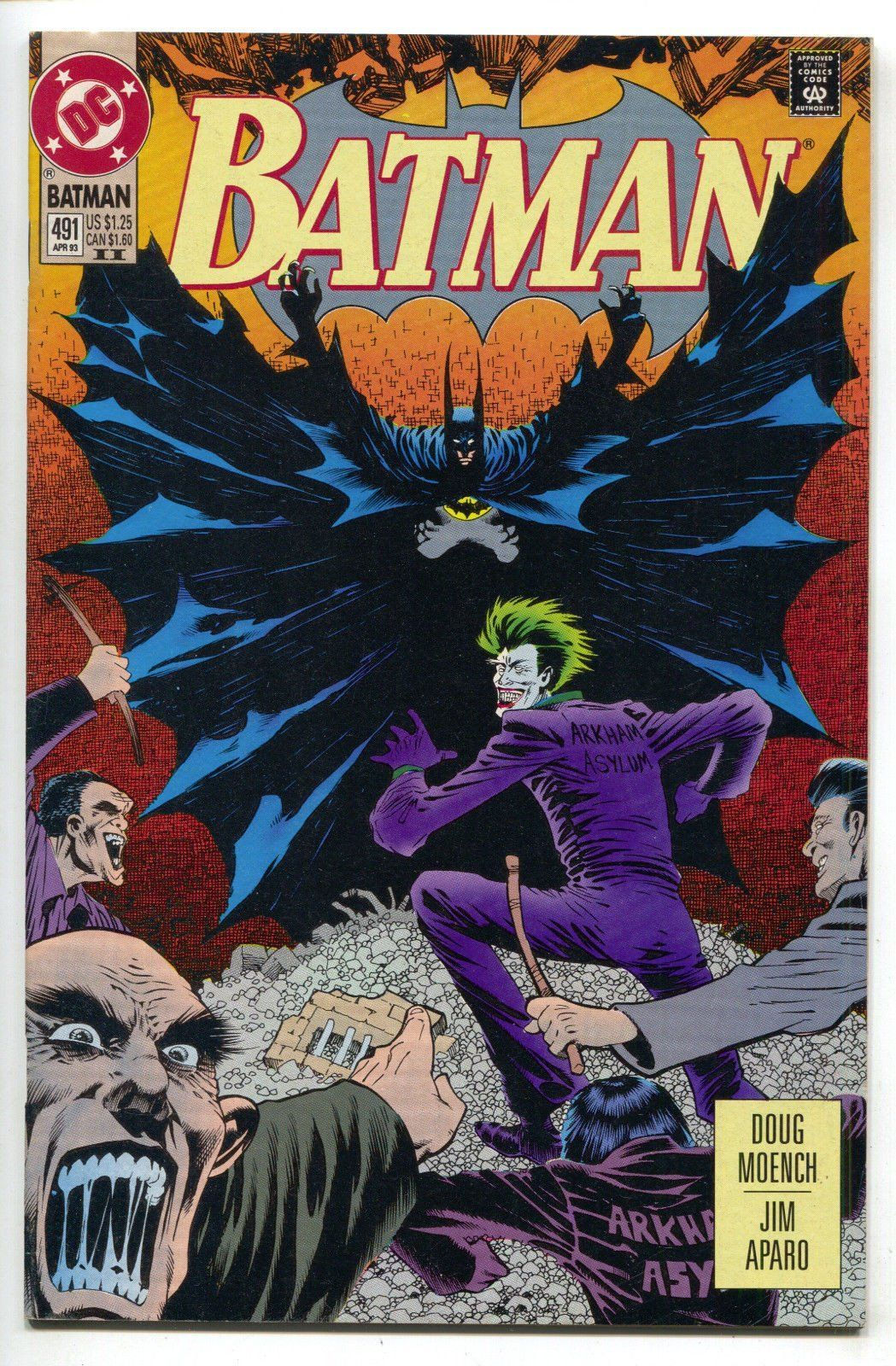 Wallpaper #ggAQ7I4BSdW8dNouyxMI51 Batman 491 DC 1993 Nm 2nd Print Variant Bane Joker Knightfall Kelley