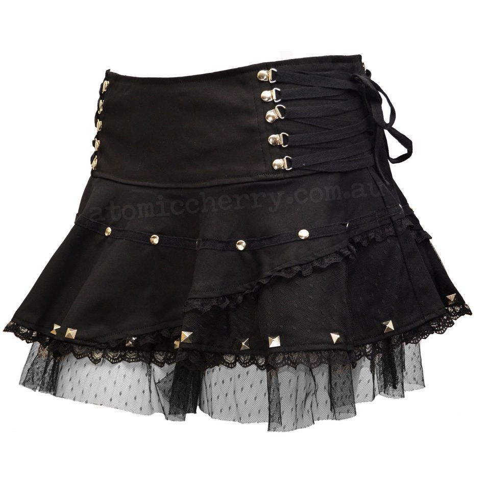 Wallpaper #_bmH3pIBJvJKYCmESQX014 Jawbreaker Steampunk Lace Studded Mini Skirt Gothic Rockabilly Punk