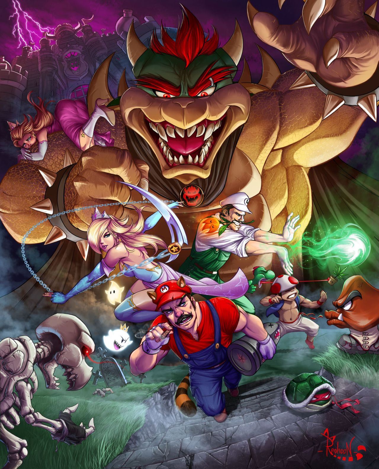 Wallpaper #Nn1E9I4Bnwiau_P6Pw-S45 Demon Geek Mario Art Super Mario Art Mario