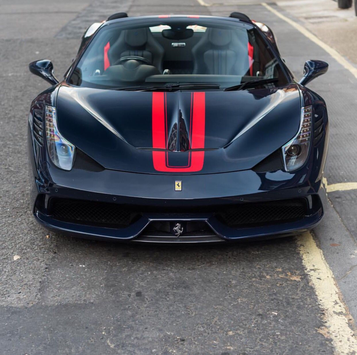 Wallpaper #7hlKBo8BtGB6xQ78EFO432 Ferrari 458 Speciale Aperta Painted in Blu Scuro W Red Central Racing