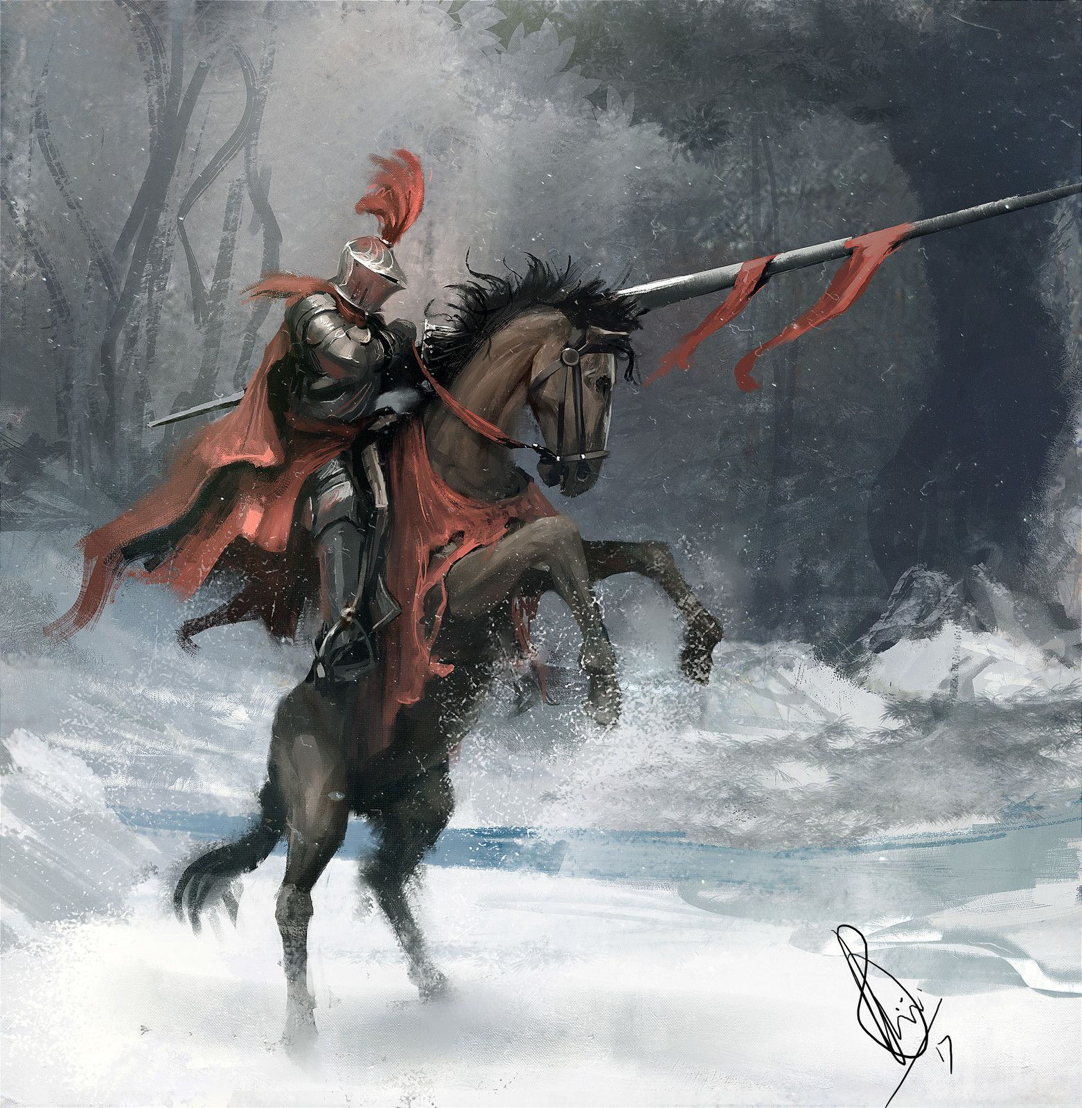 Wallpaper #7X0d8o4Bnwiau_P6ZAq944 Mounted Knight Raymond Minnaar on Artstation at Httpswww
