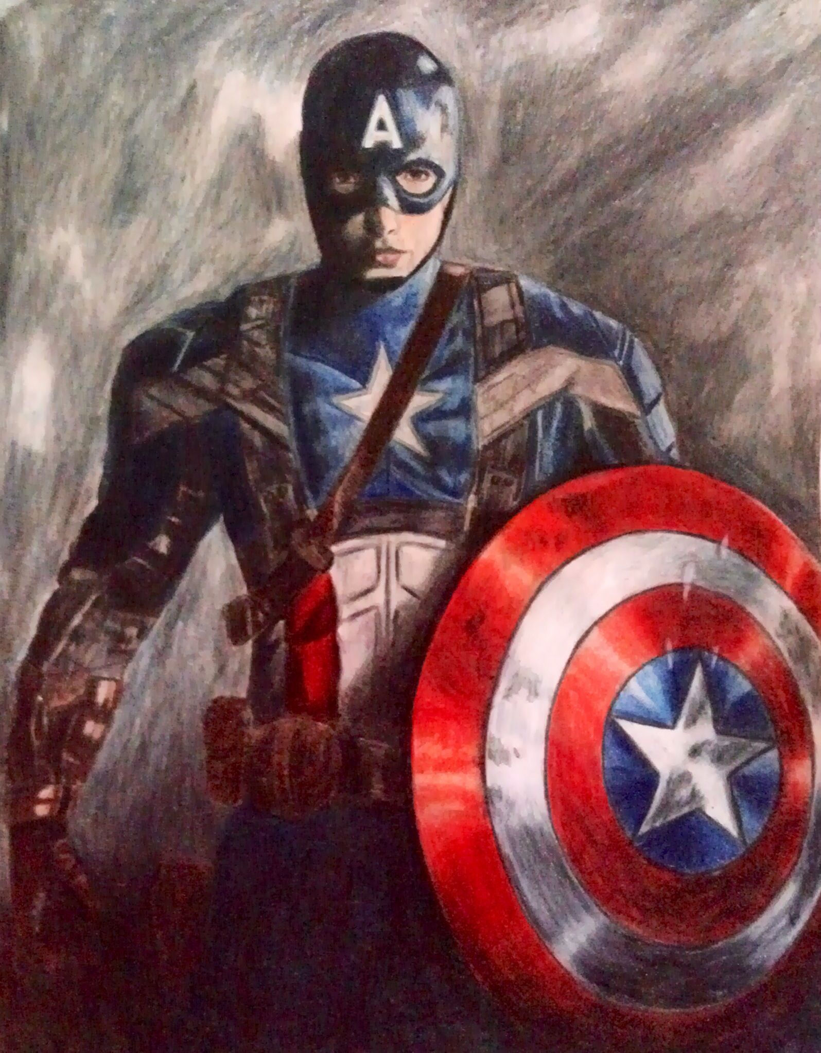 Wallpaper #R6WnOJMBVBiSkHCax45p241 Captain America Color Pencil Drawing Captainamerica Art Drawings