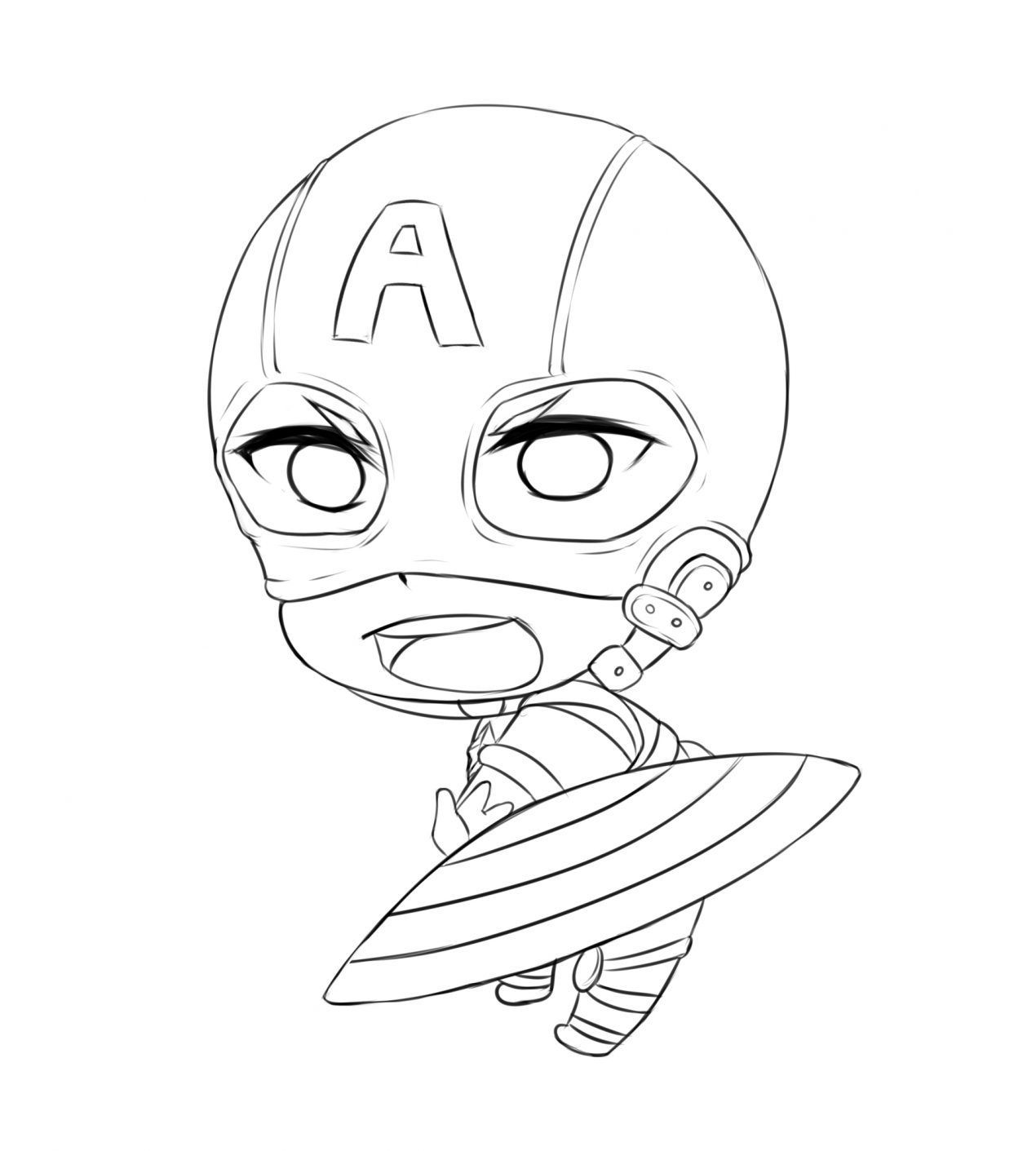 Wallpaper #X6WyOJMBVBiSkHCa345X102 3 Ways to Draw Captain America Face Portrait Full Body and Chibi Style