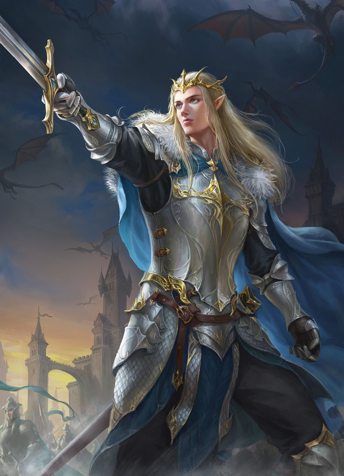 Wallpaper #FljiM5MBzN9vxX34CjrH41 Artstation Elf King Wei Yi Zeng Elves Fantasy Elf King Elf Art