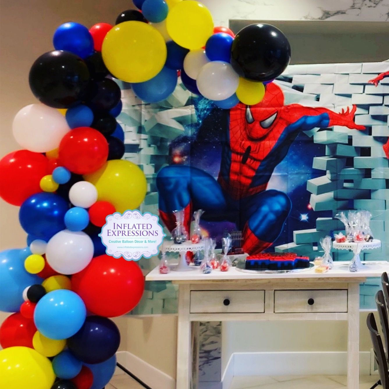 Wallpaper #MDHaNZMB5zzyi_yY3VhD20 Balloon Garland Arch for Spider Man Kids Birthday Party Spiderman