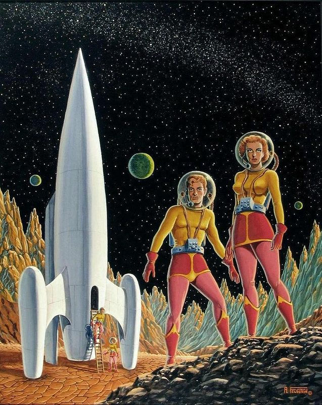 Wallpaper #2LgT3ZIBJvJKYCmEjv7f161 Al Feldstein Science Fiction Art Retro Futurism Sci Fi Art