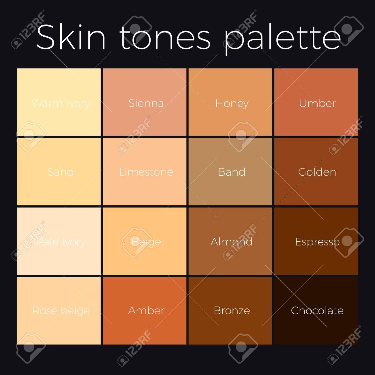 Wallpaper #e3af3 Skin Tone Mixing Chart Create Art with Me