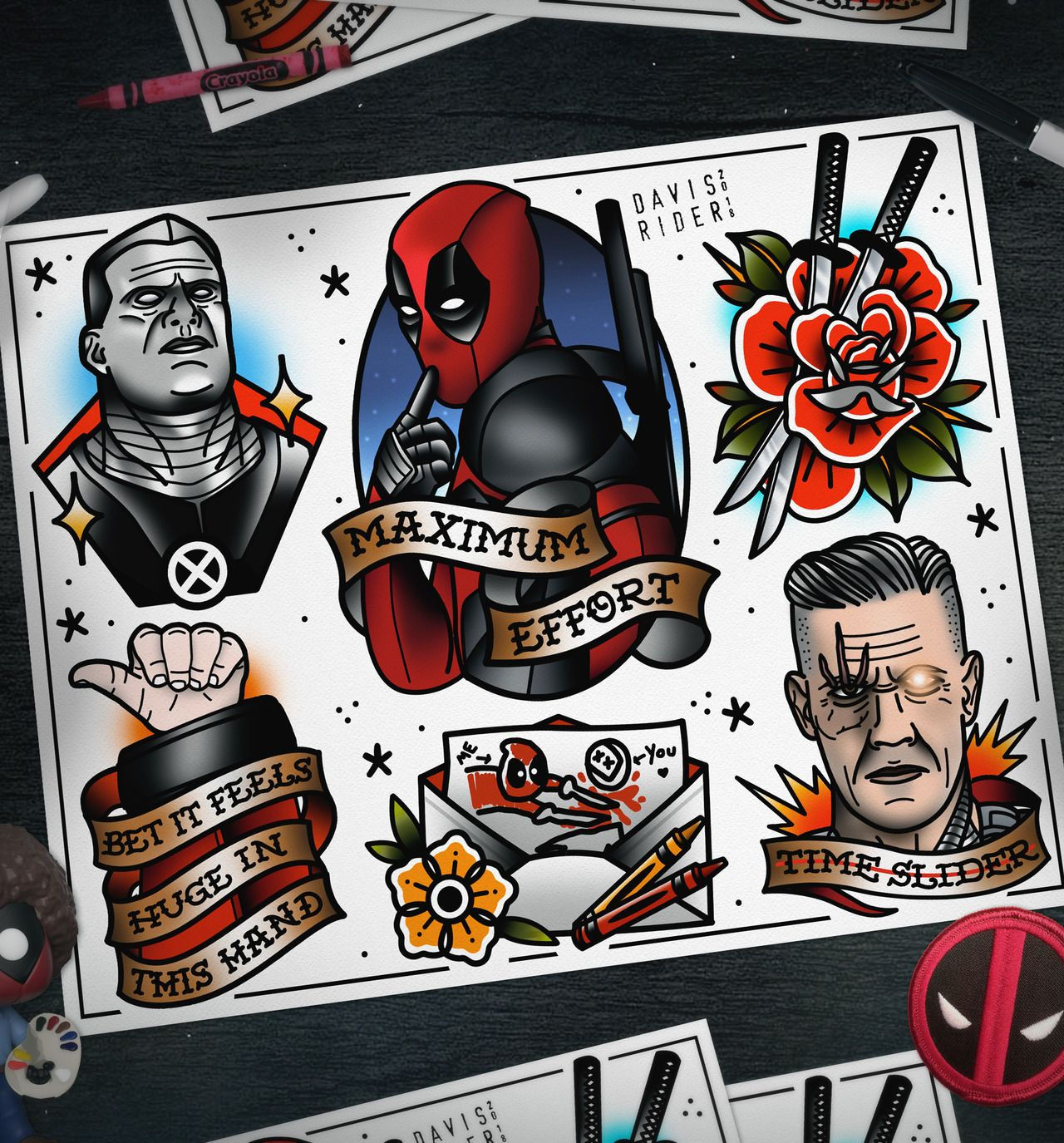 Wallpaper #9130c Marvel Tattoo Photo by Gus H Tattoo on Instagram Deadpool