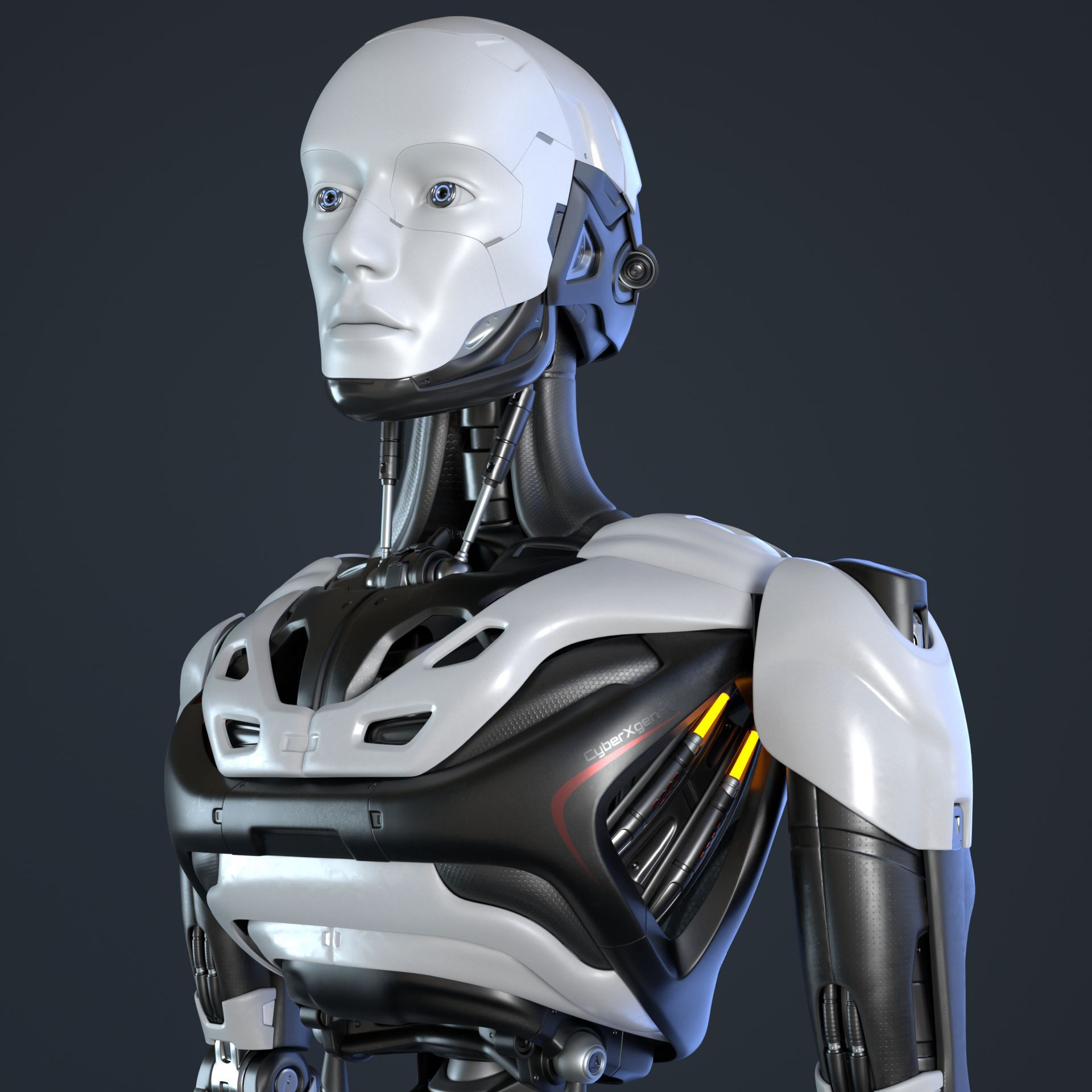 Wallpaper #32cE-5IBSpphPi3-g5LU219 3D Sci Fi Male Robot Android Turbosquid 1656790 in 2021 Male Robot