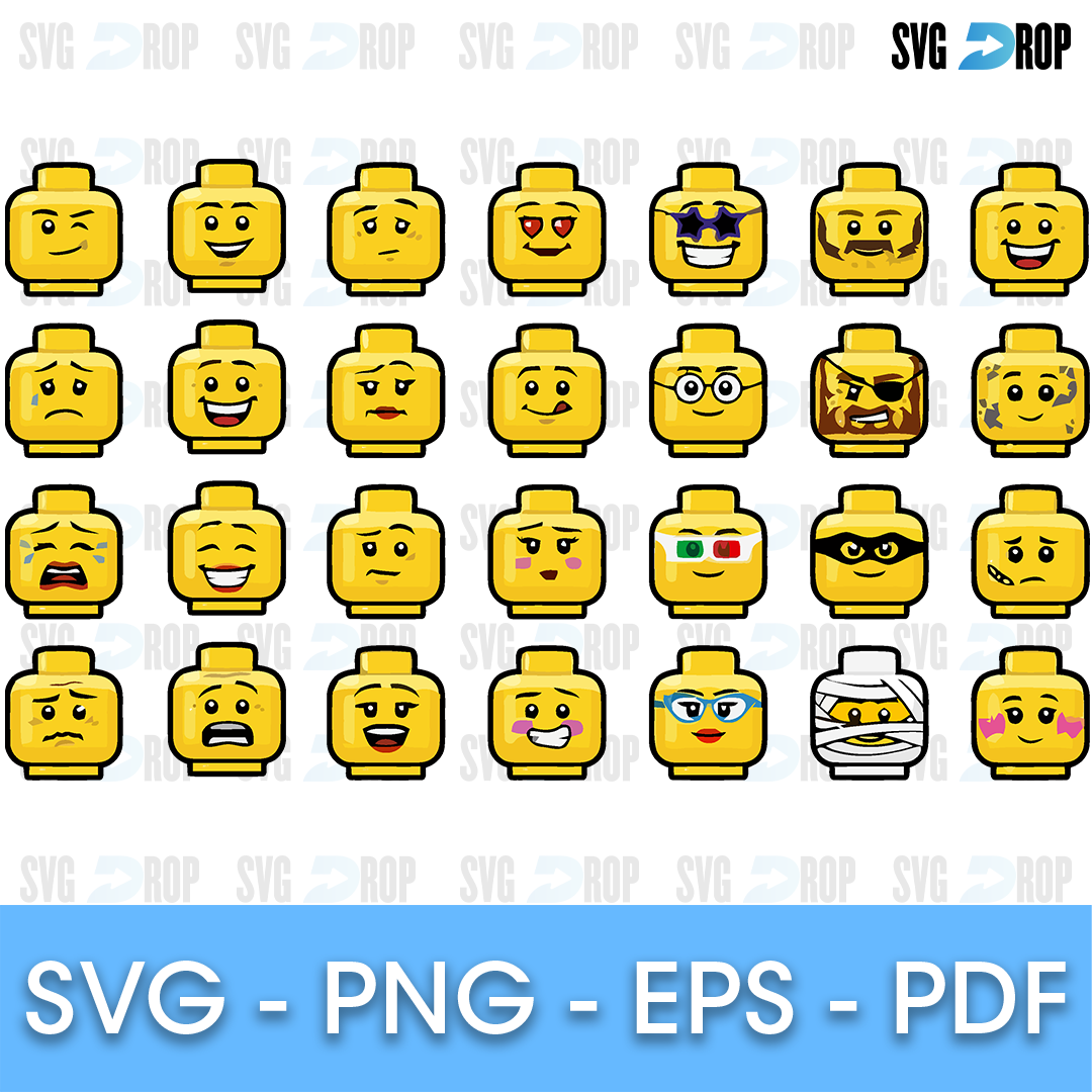 Wallpaper #tmiSGZMBSpphPi3-zxdm3 Lego Face Expressions Svg